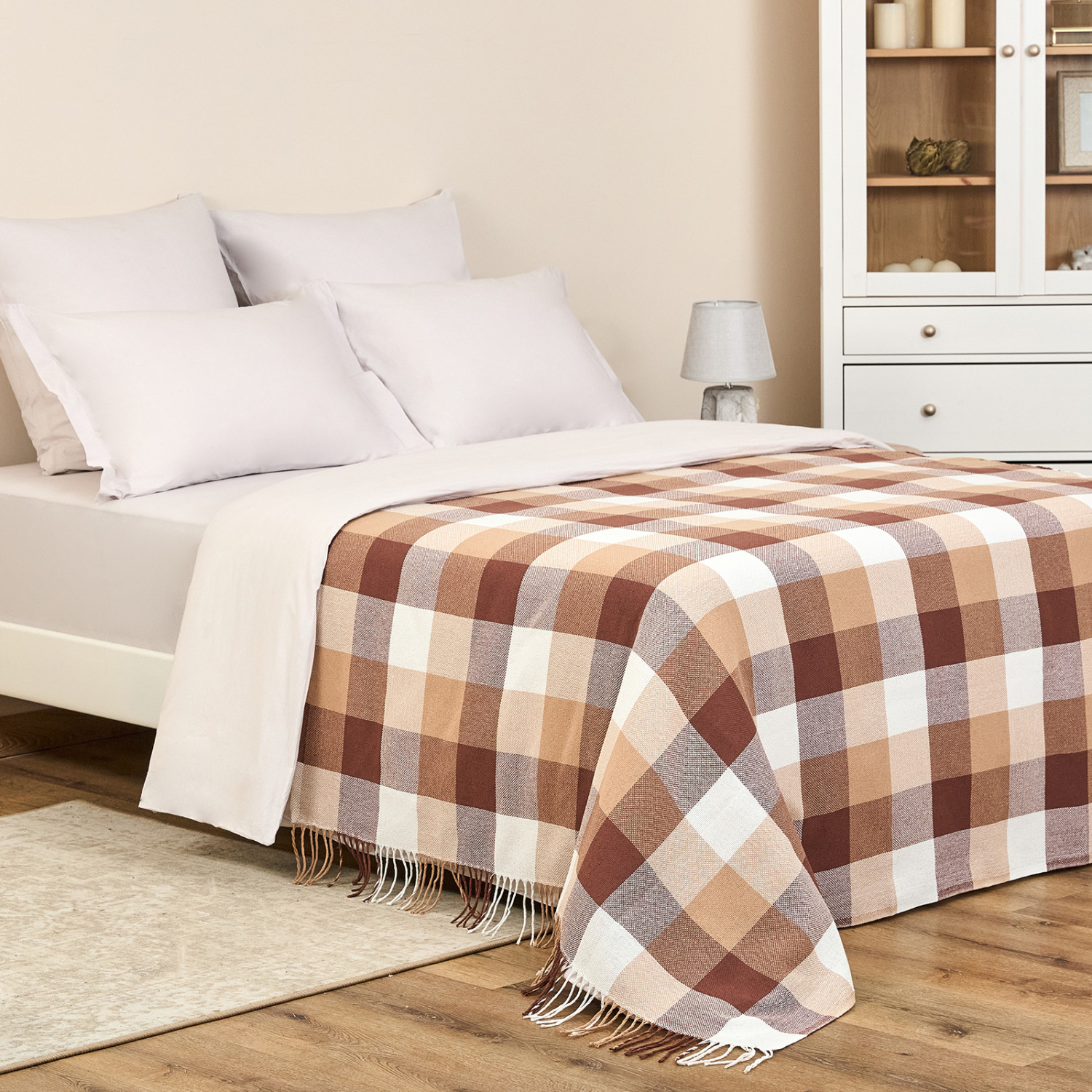 Плед Scampagnata, терракота