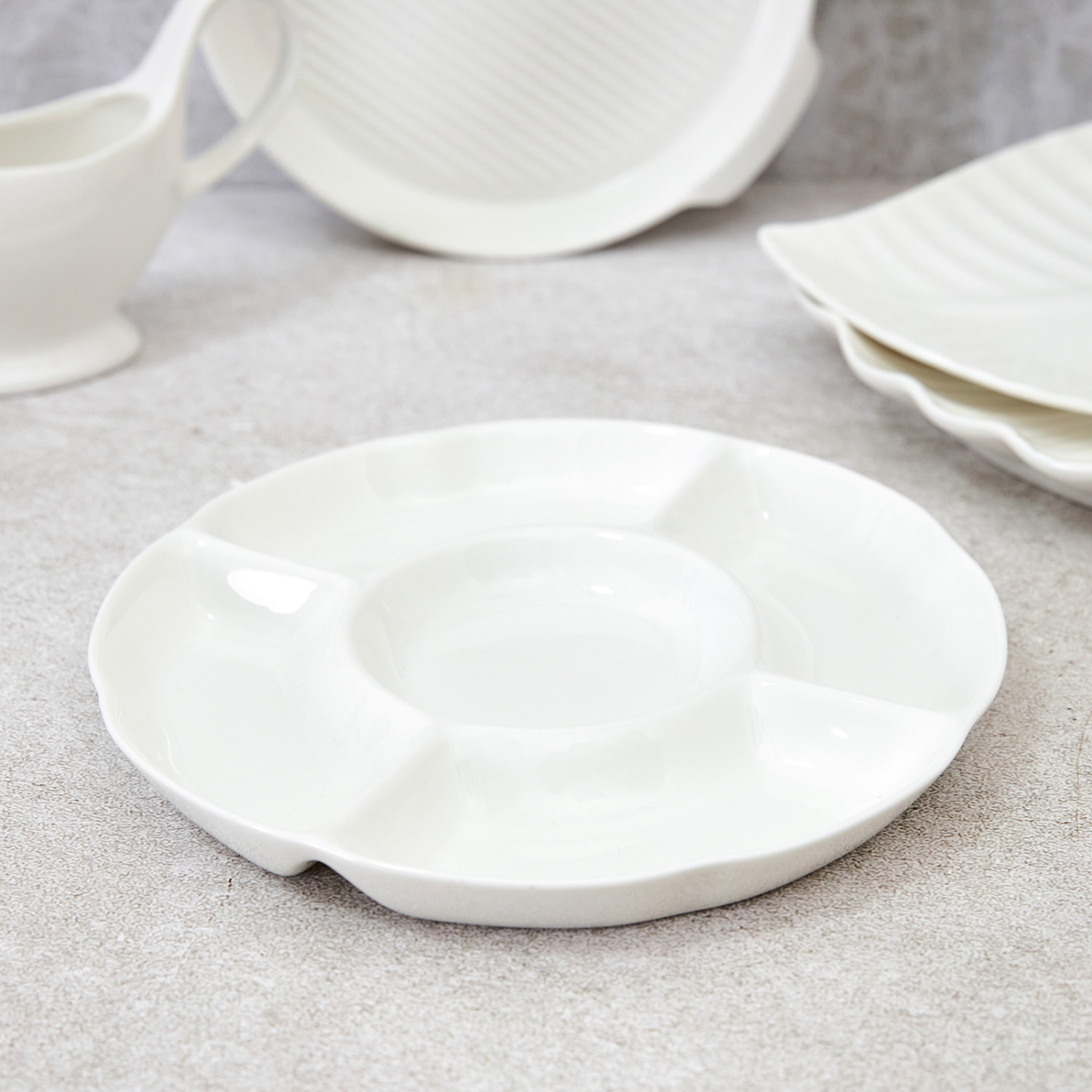 Менажница Зефир/Marshmallows круглая