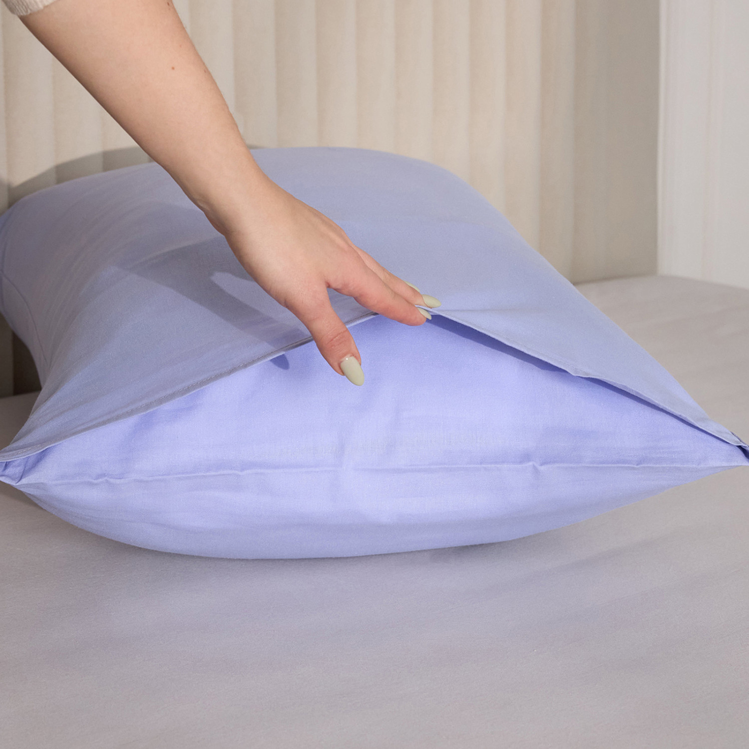 Комплект наволочек Анцио (светло-фиолетовый) - фото № 5