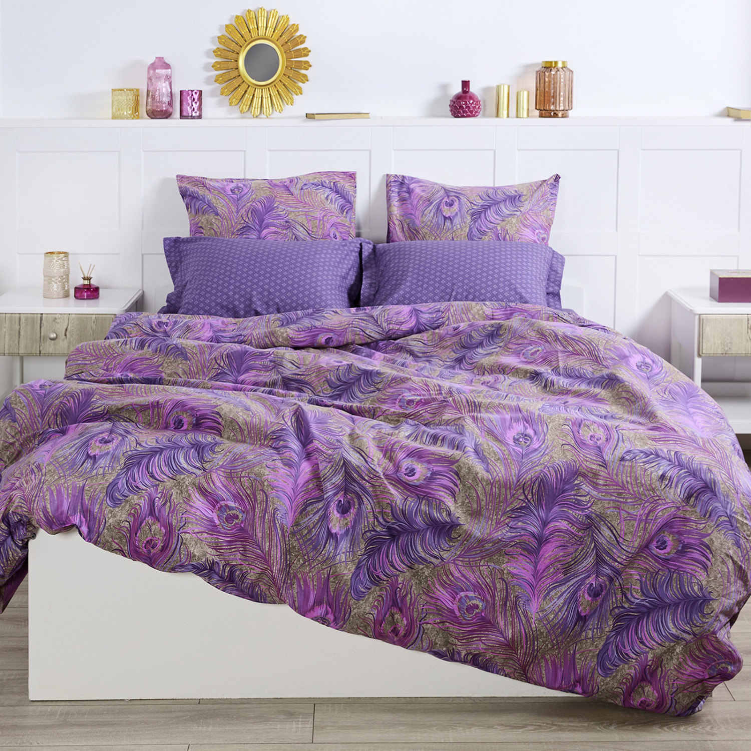 Постельное белье Pavone, сиреневое - фото № 9