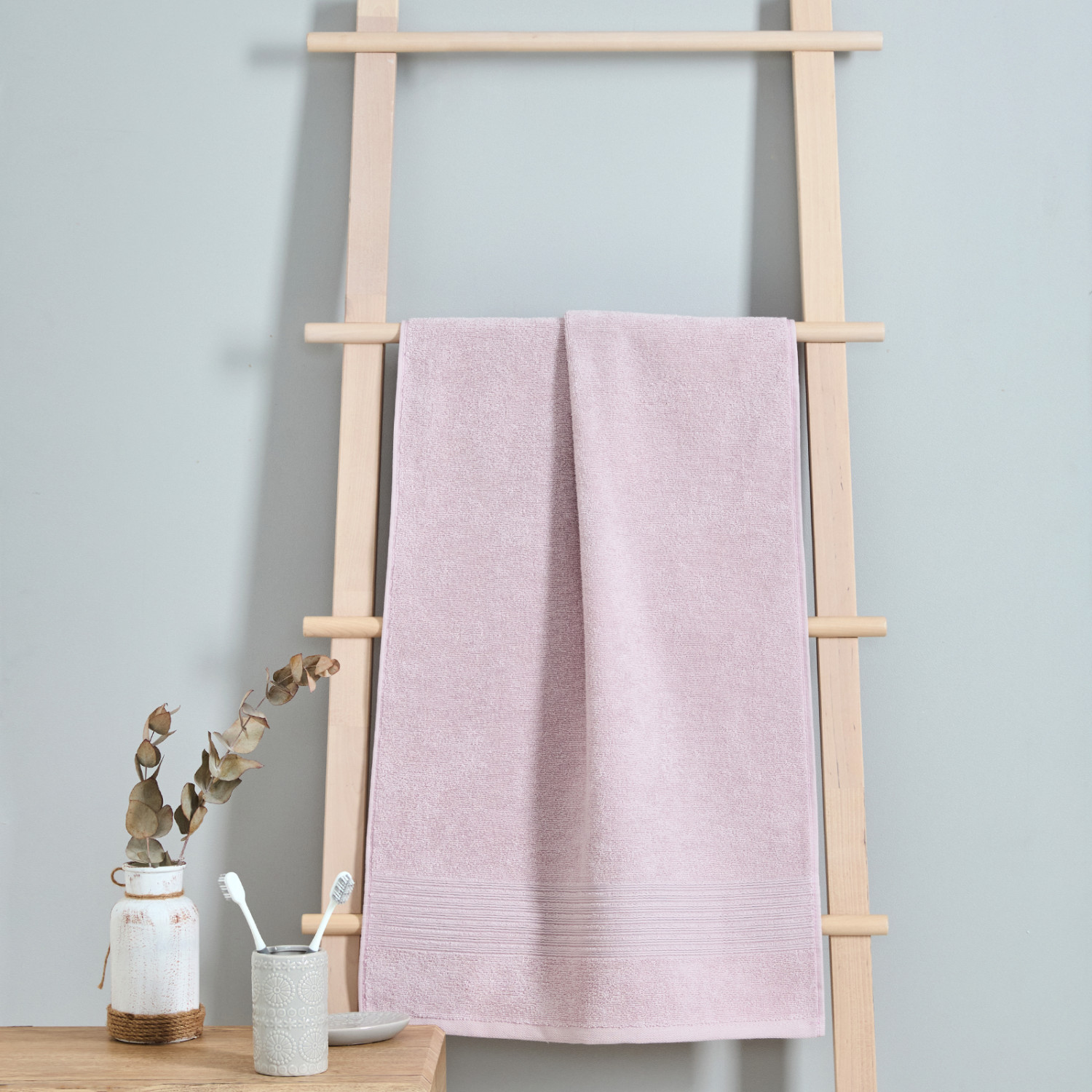 Полотенце махровое Fiorenza, розовое - фото № 2