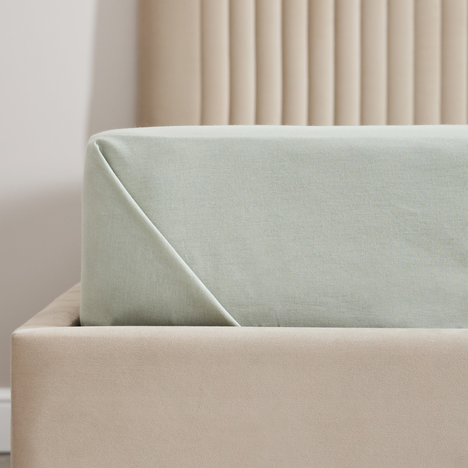 Простыня Light olive, перкаль - фото № 2