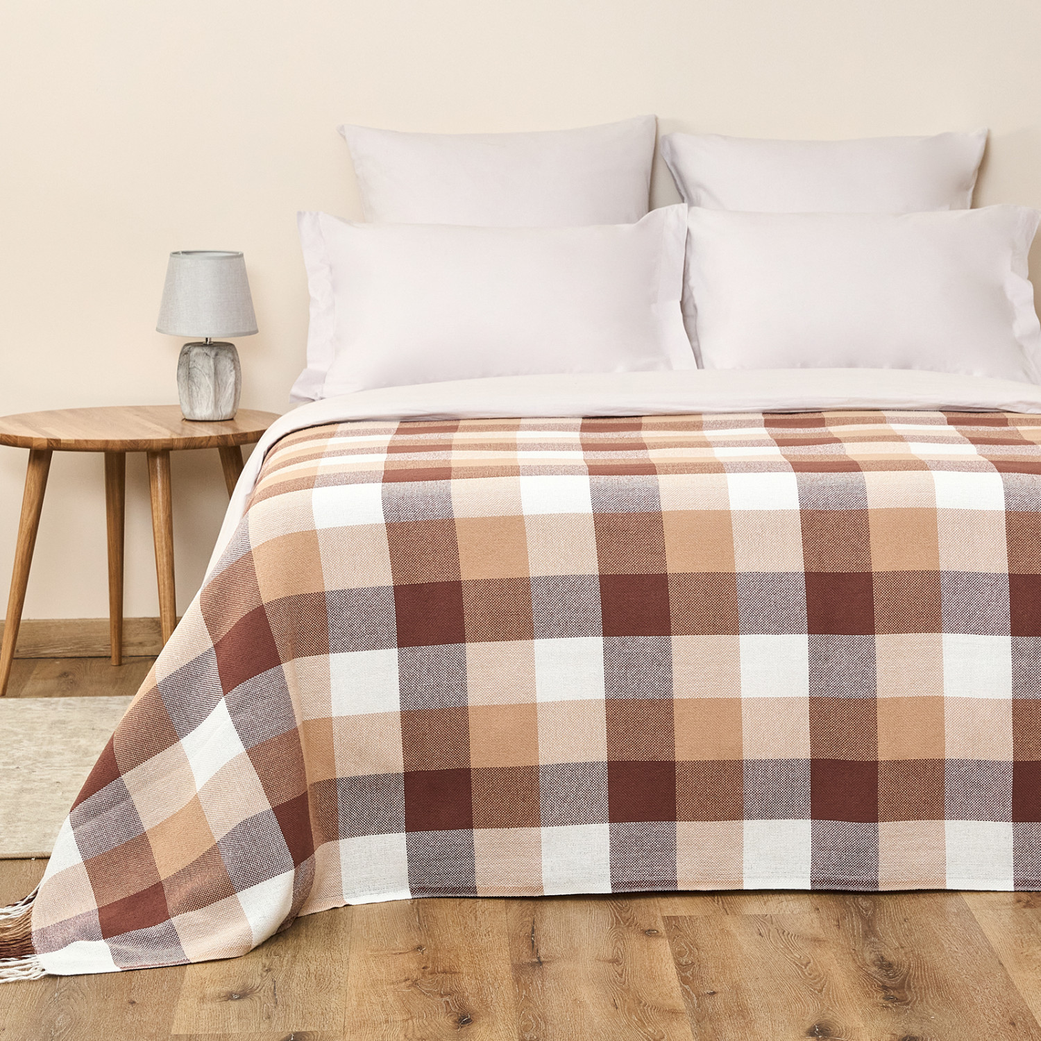 Плед Scampagnata, терракота - фото № 2