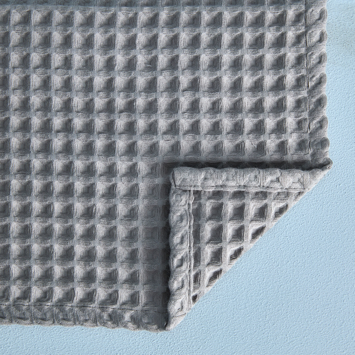 Полотенце вафельное Francesca, серое - фото № 3