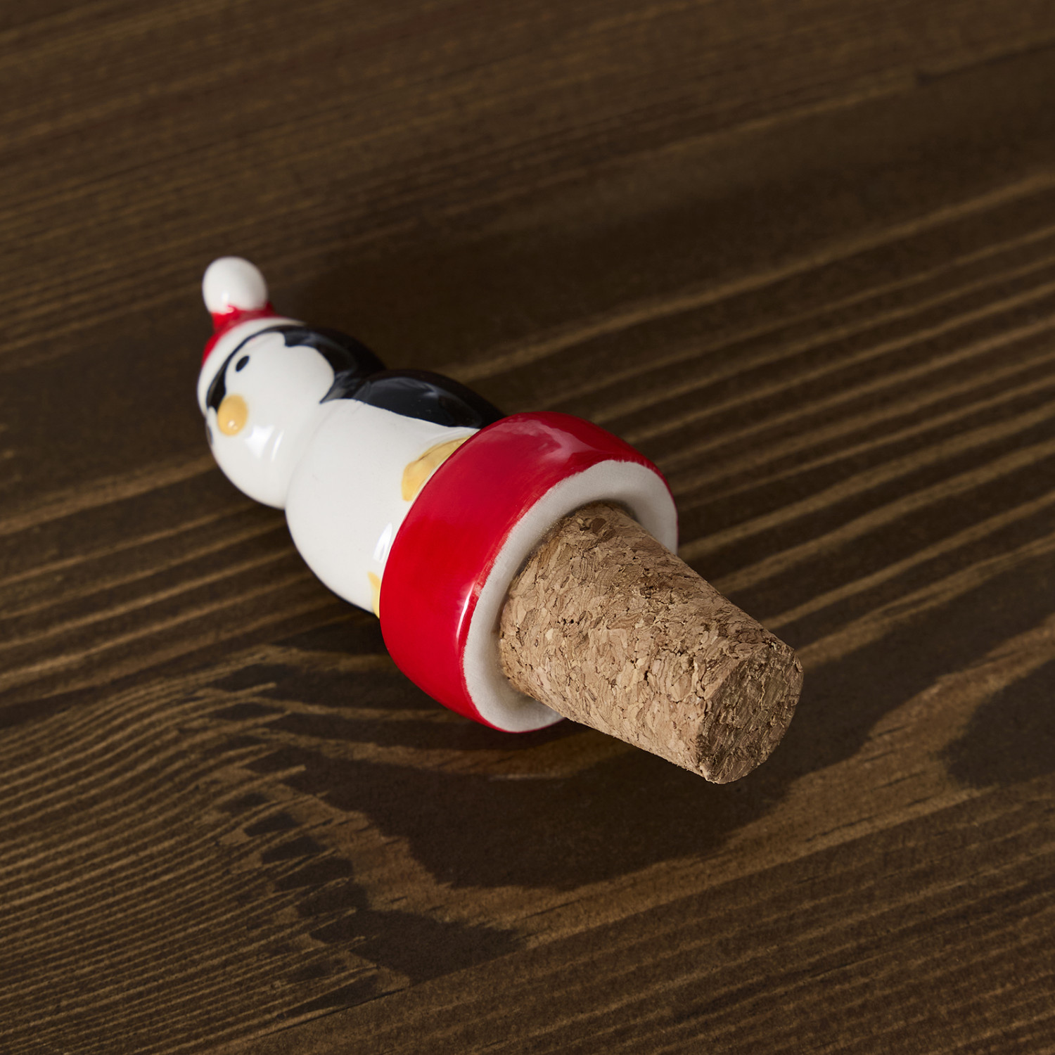 Пробка для вина Christmas jam, пингвин - фото № 2