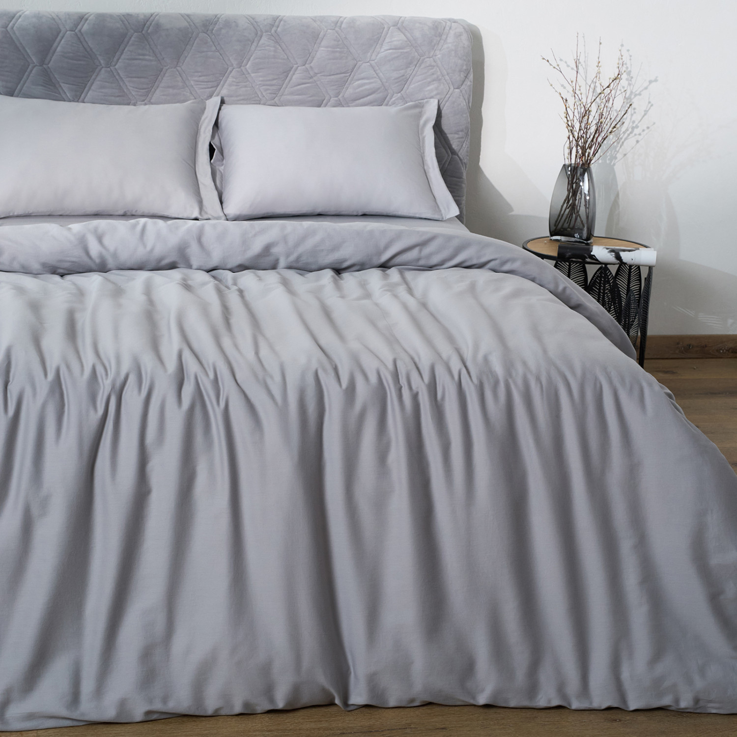 Постельное белье Серебристо-серый/Silver grey - фото № 4