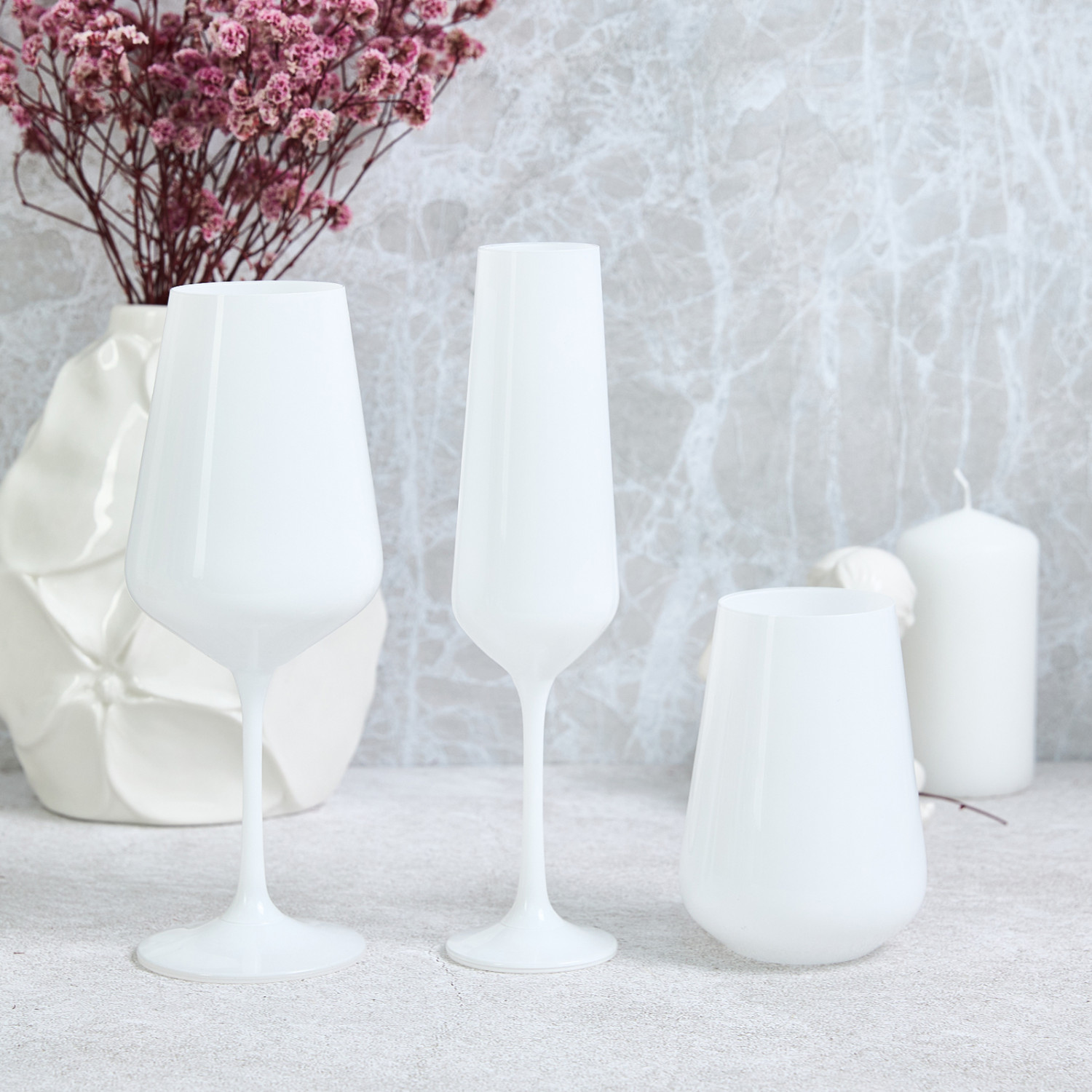 Стакан Summer Raspberry, белый - фото № 3