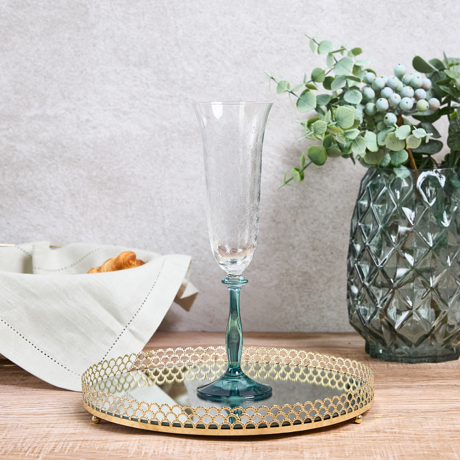 Бокал для шампанского Nature green