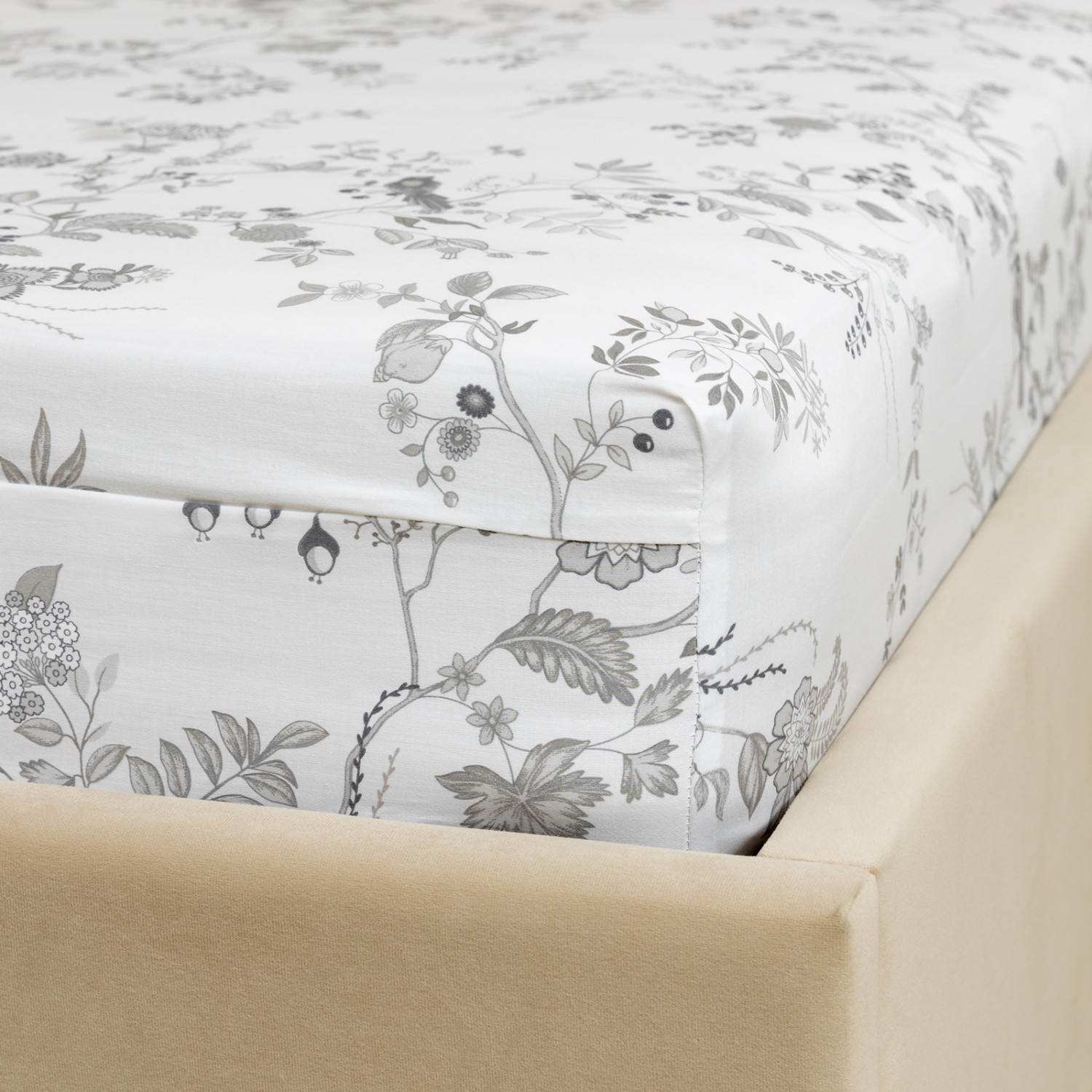 Простыня на резинке Sibilla gray