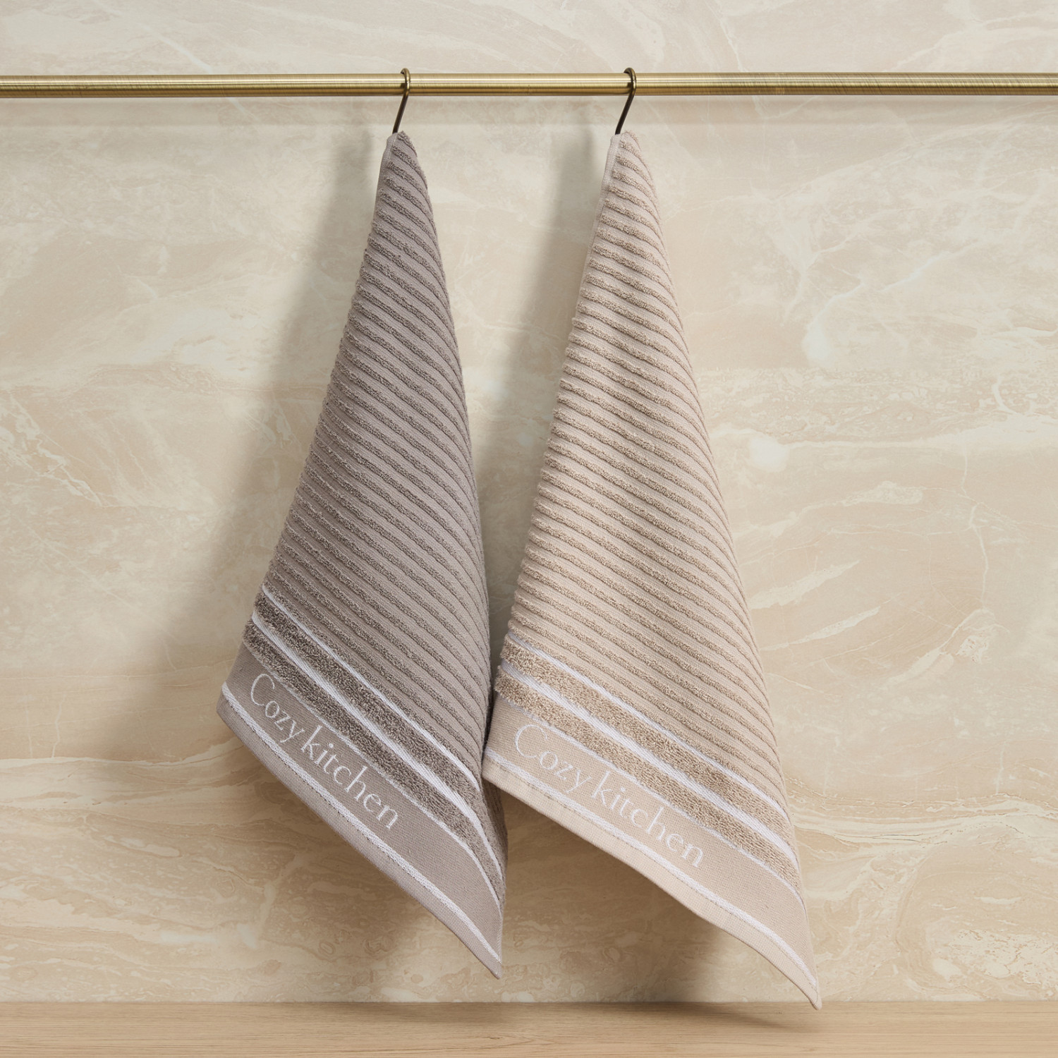 Комплект махровых полотенец Уютная кухня/COZY Kitchen, серый