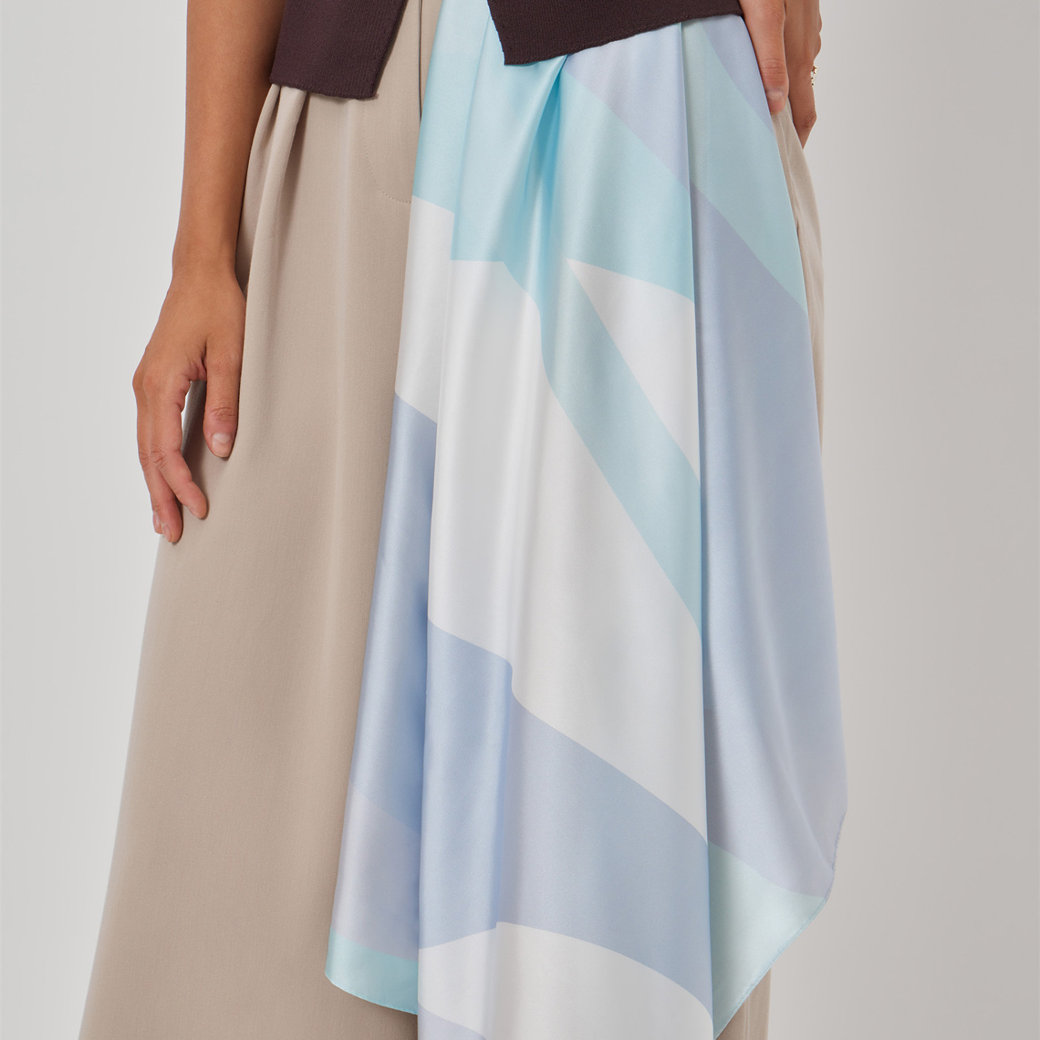 Платок шейный Божественный/Divina, голубой I - фото № 3