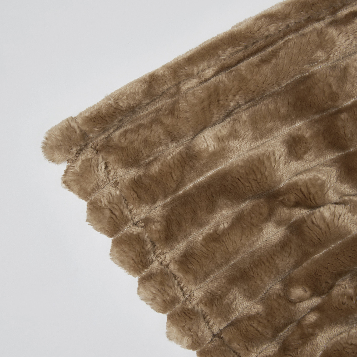 Плед Soft strip, коричневый - фото № 3