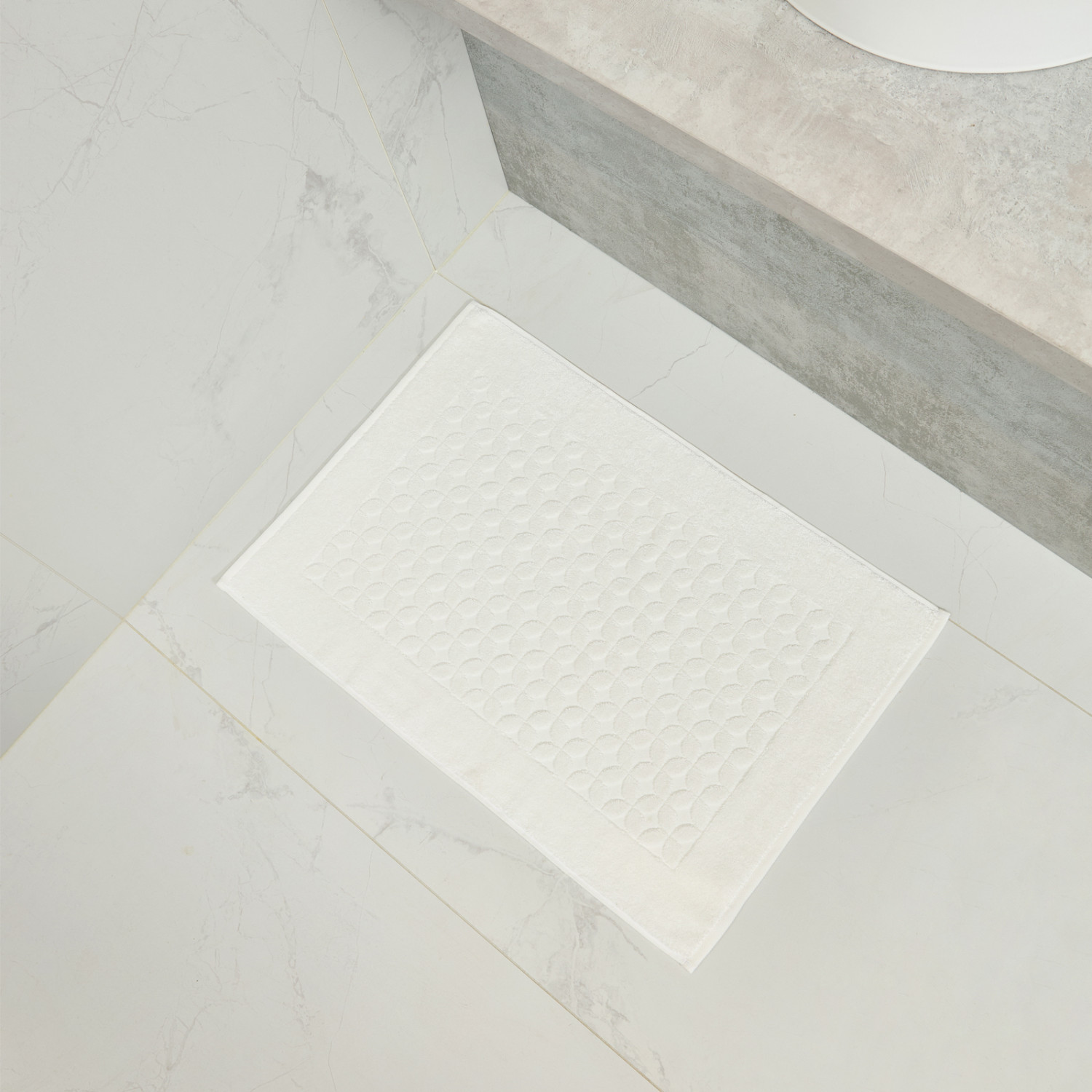 Полотенце махровое Освещение/Illumination для ног, молоко