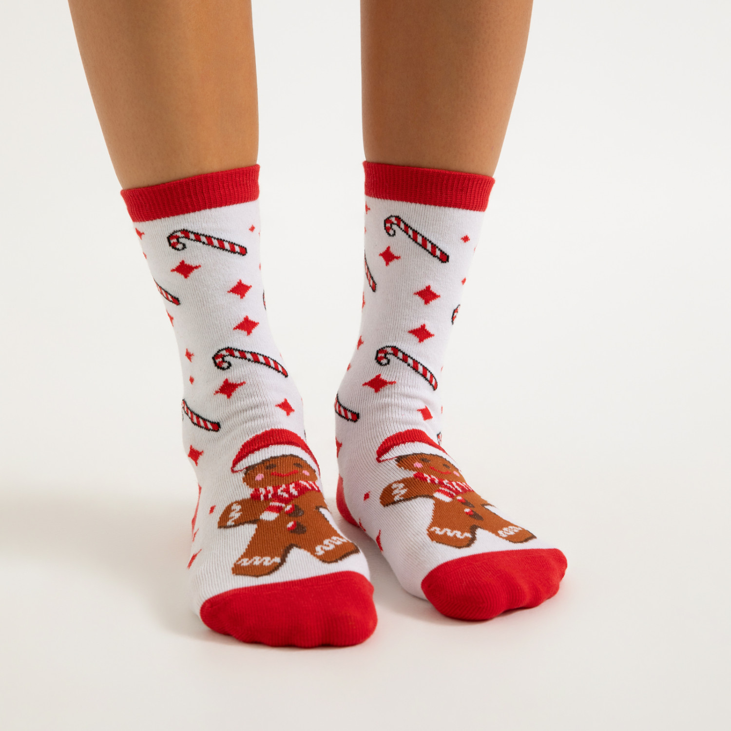 Носки Red and white, 2 пары - фото № 3