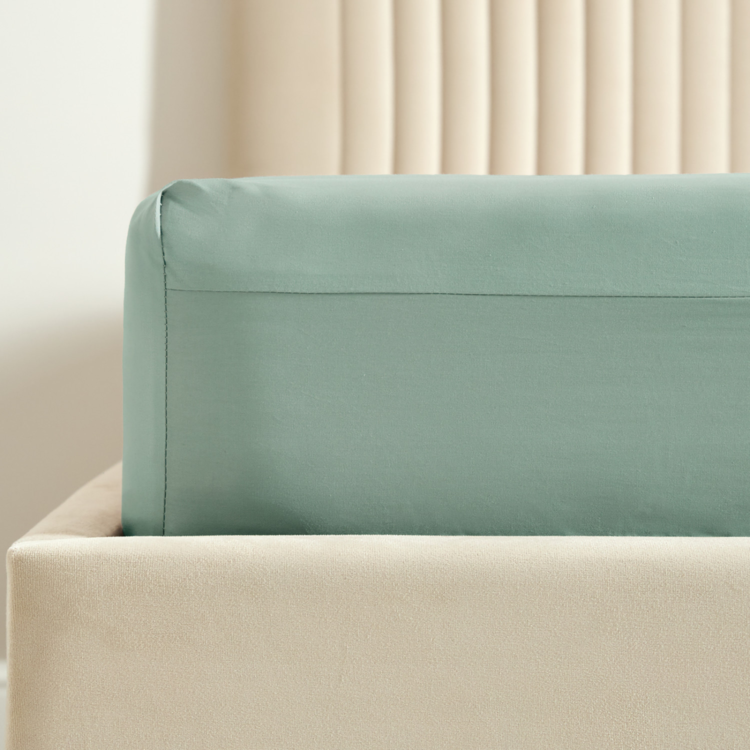 Простыня на резинке Масляно-синий - фото № 2