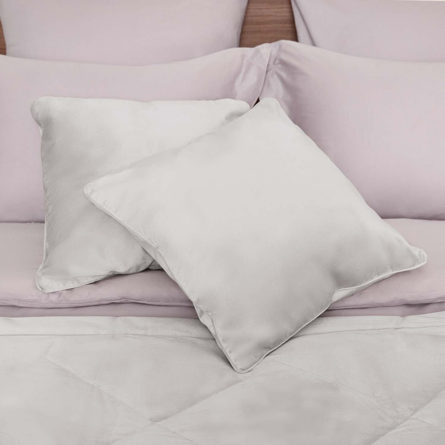 Подушка декоративная Веллют/Vellut, серебро - фото № 2