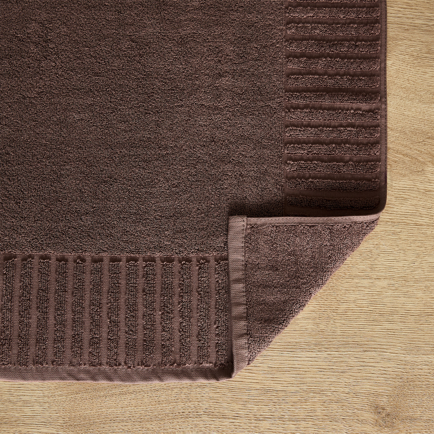 Полотенце махровое Nervato для ног, коричневое - фото № 3