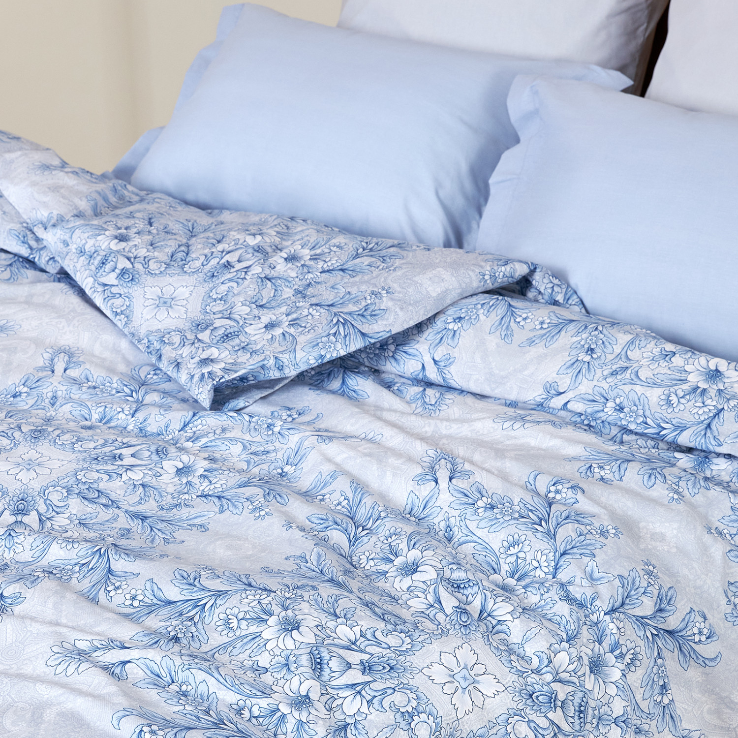 Постельное белье Venetto, голубое - фото № 9