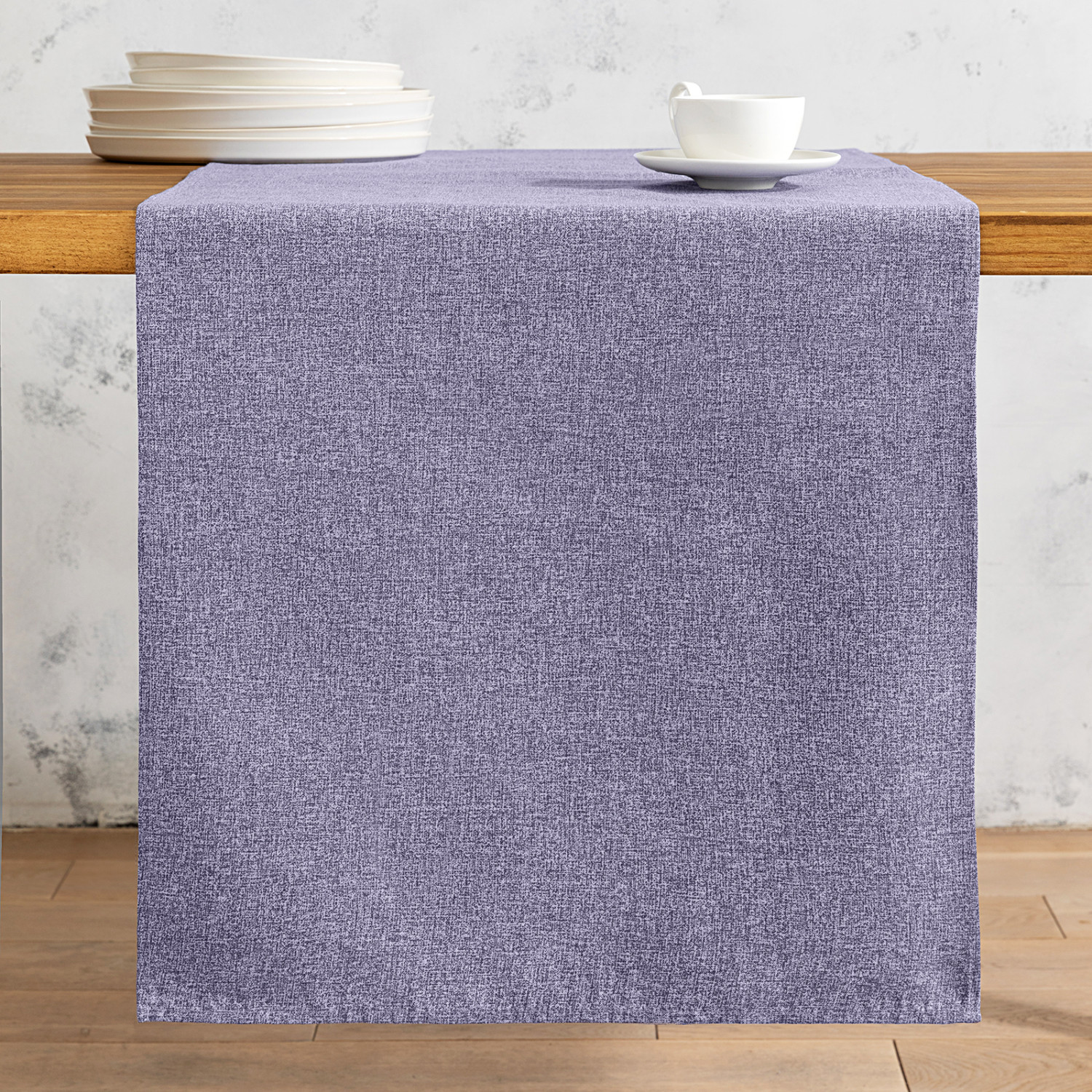 Скатерть-дорожка Fogliame, фиолетовая - фото № 4