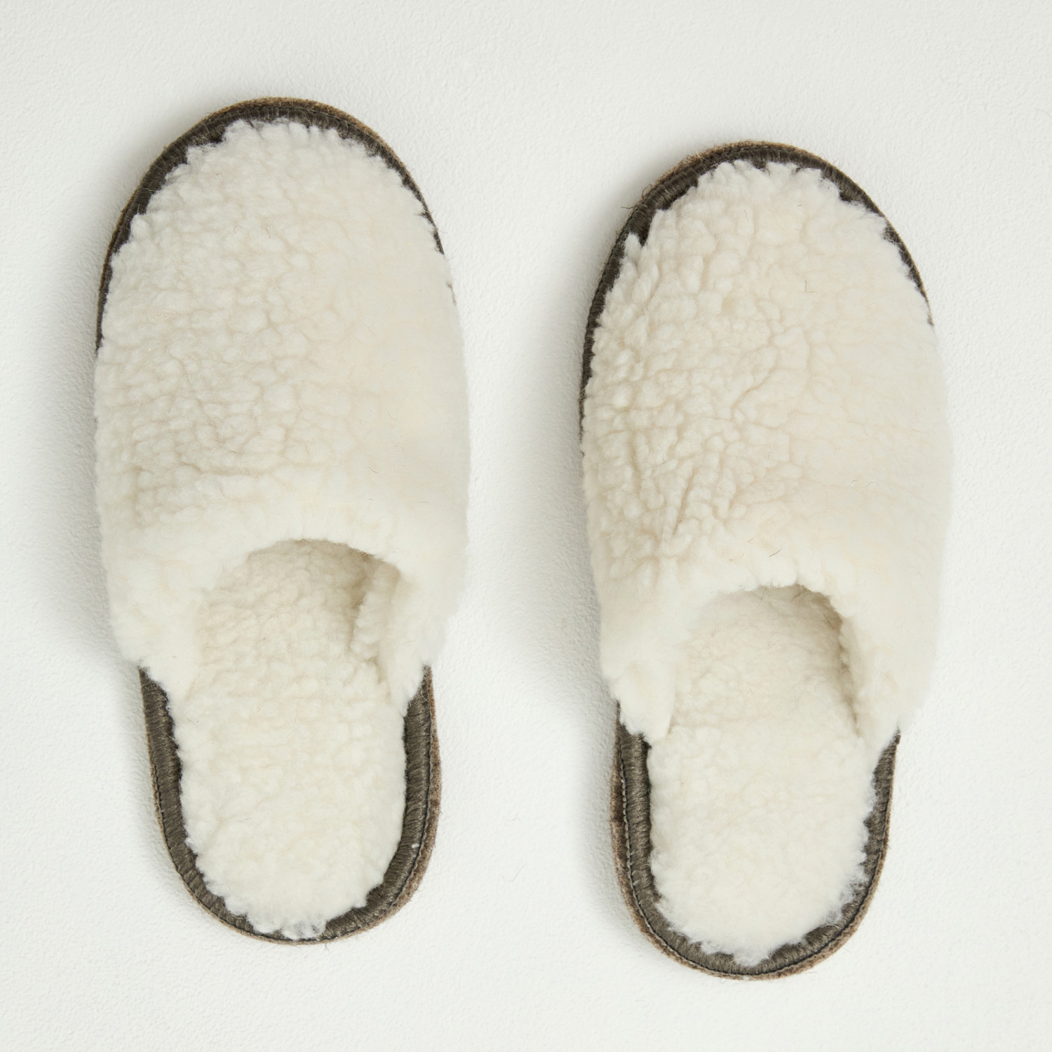Тапочки шерстяные белые - фото № 2