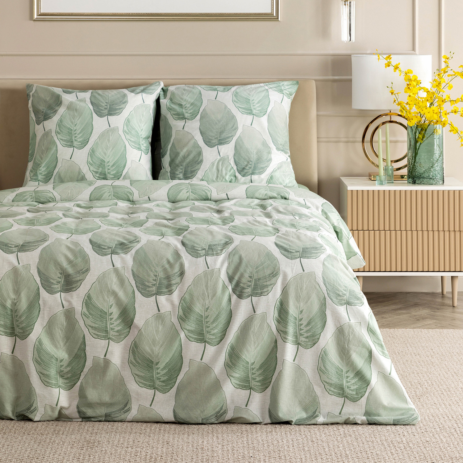 Постельное белье Модико (зеленые листья) I - фото № 10
