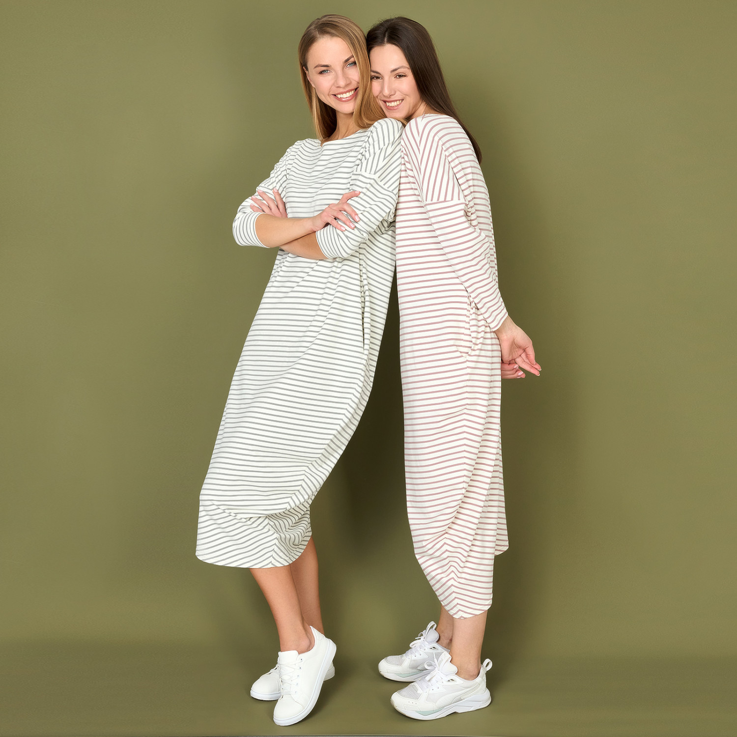 Платье Massimo, розовая полоска - фото № 10