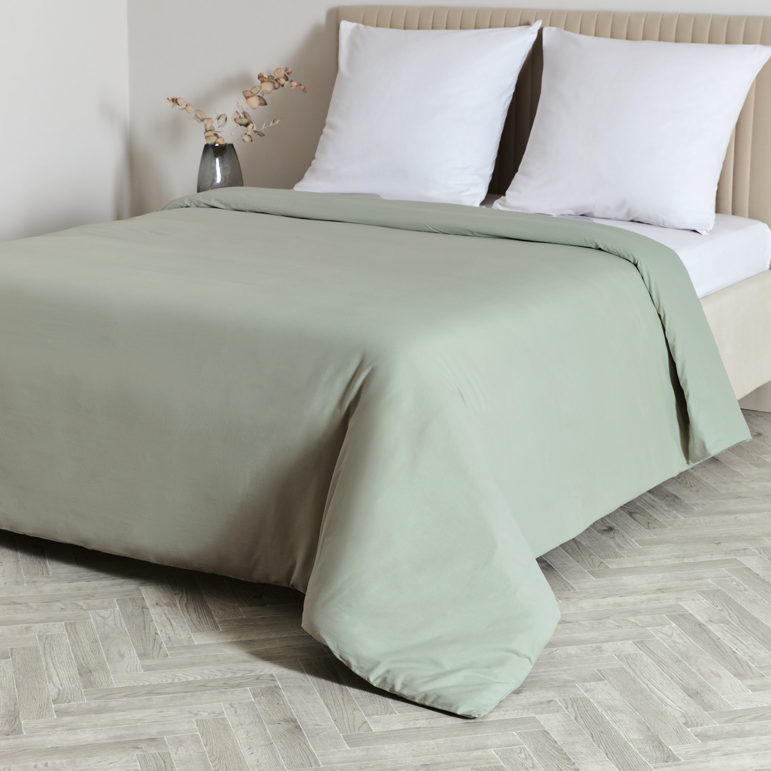 Пододеяльник Light olive, перкаль - фото № 2