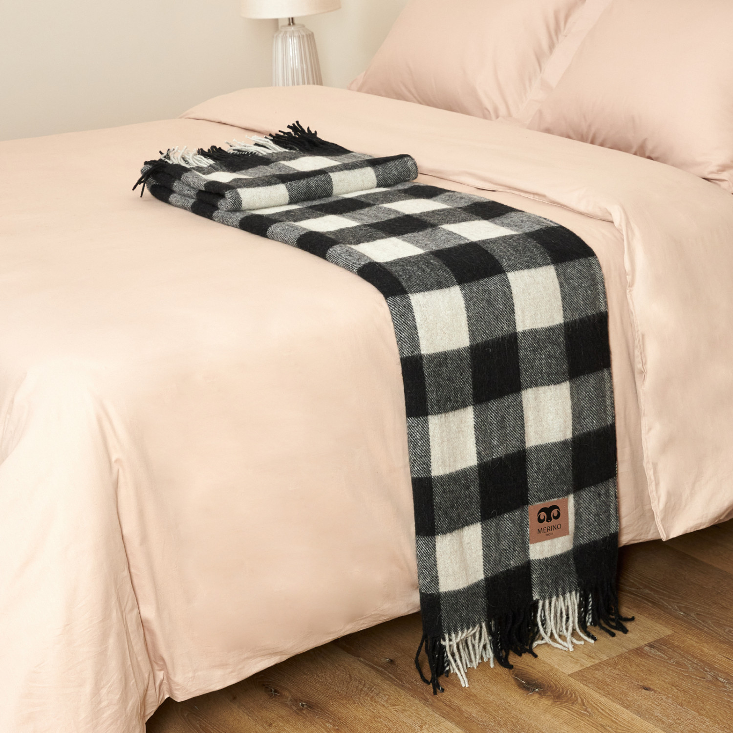 Плед Lana caliente, черно-белый - фото № 2