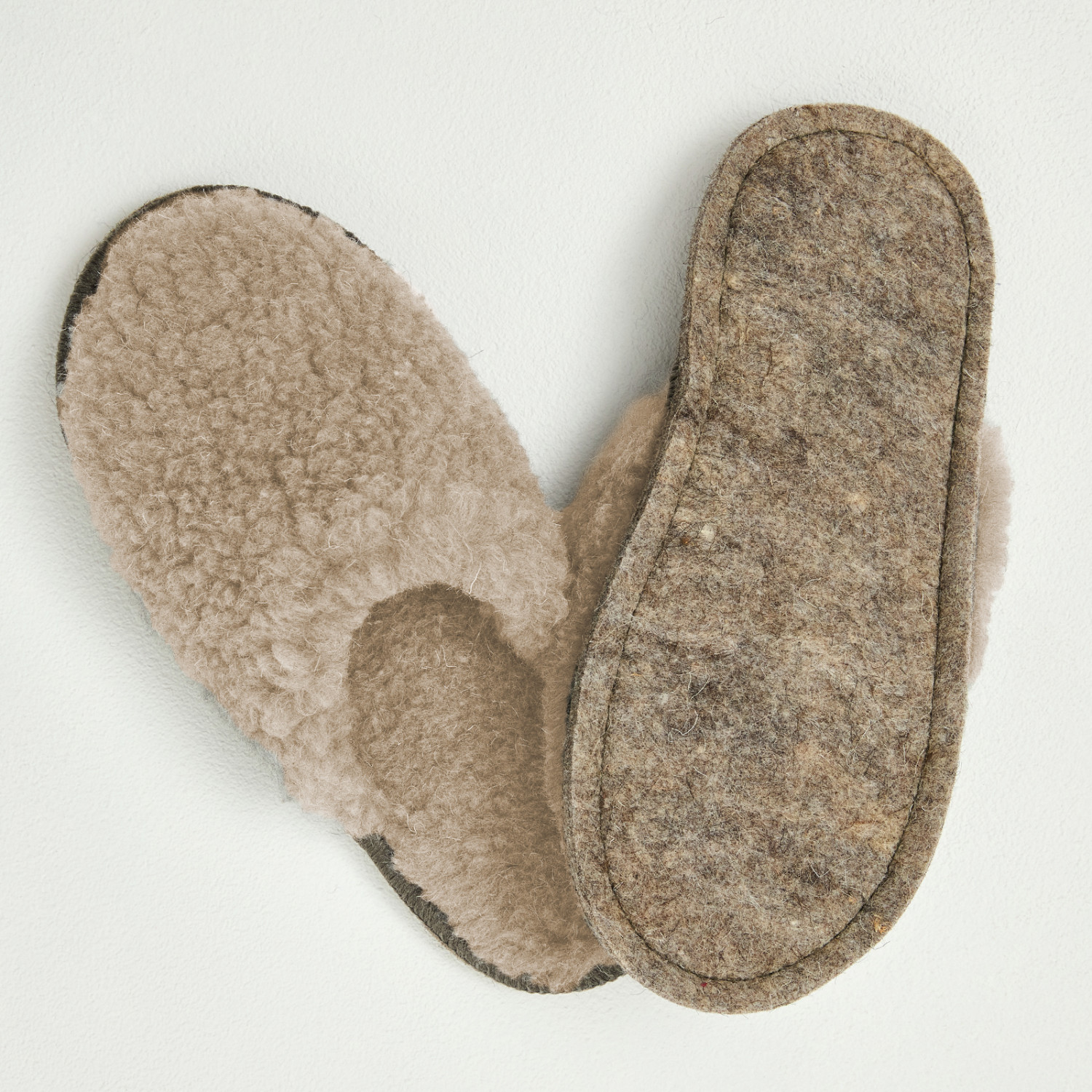 Тапочки шерстяные бежевые - фото № 3