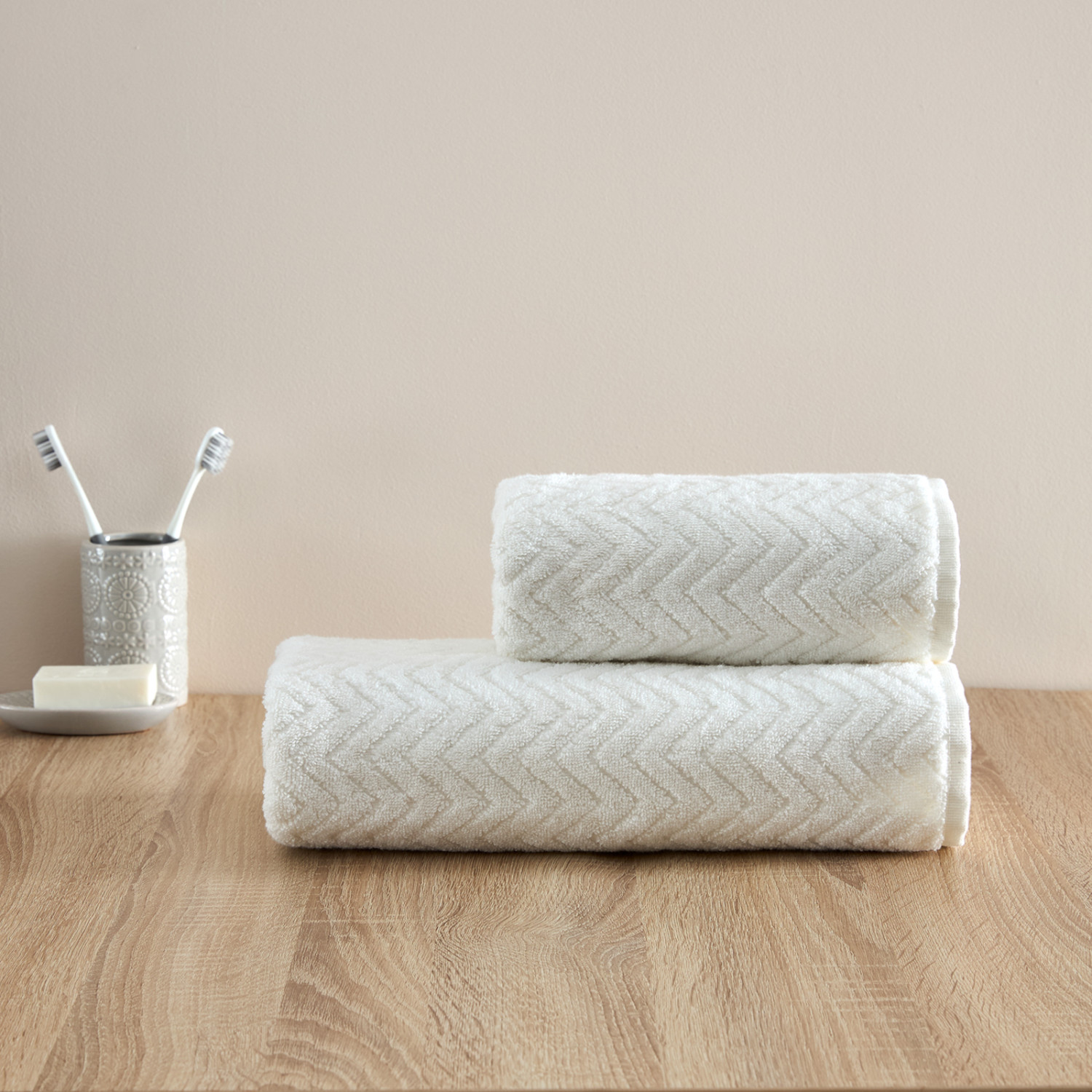 Полотенце махровое Zigzag, экрю - фото № 6