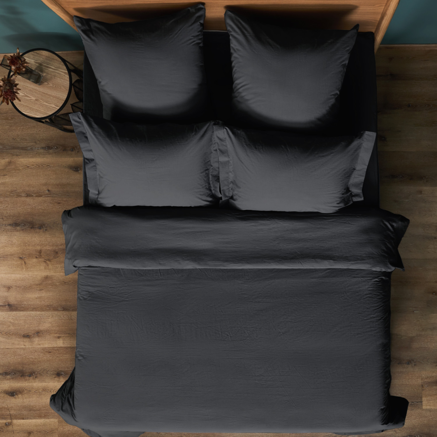 Постельное белье Black, вареный хлопок - фото № 5