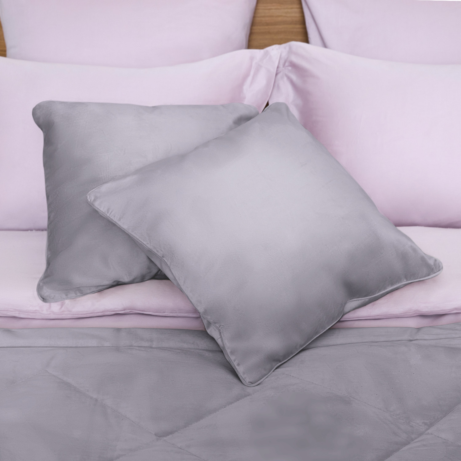 Подушка декоративная Vellut, серая - фото № 2