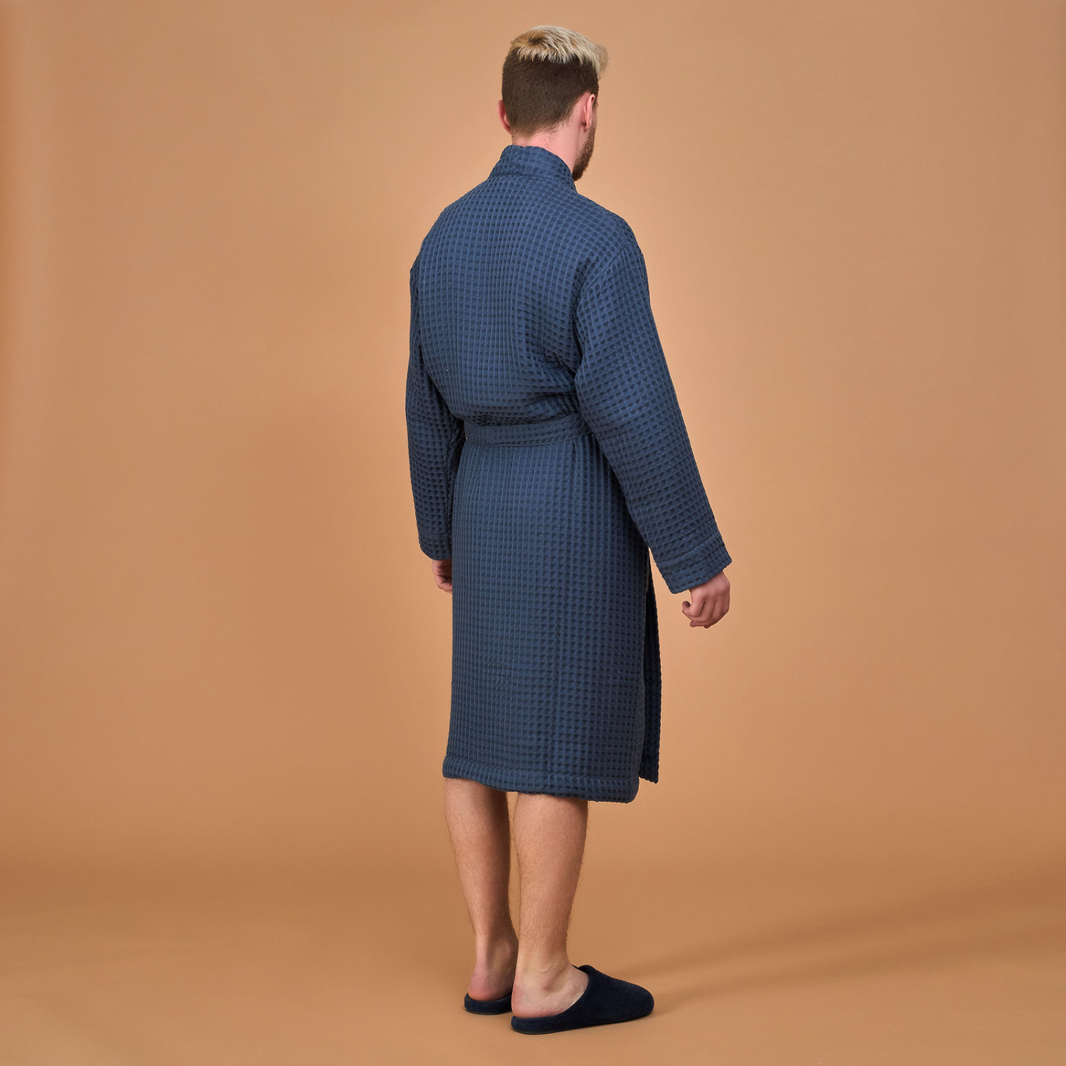 Халат мужской Franz, синий - фото № 3