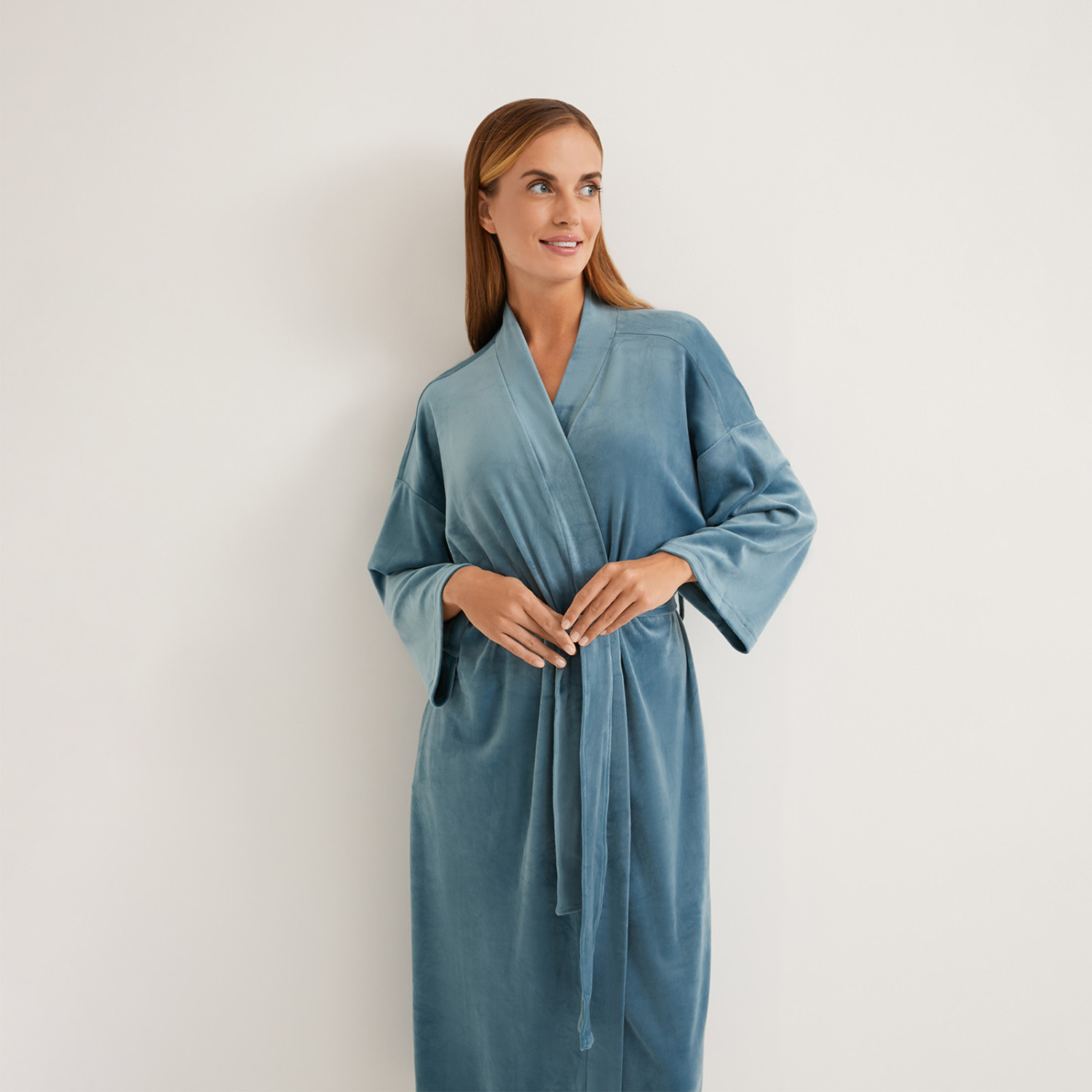 Халат Роскошь/Lusso, голубой - фото № 7