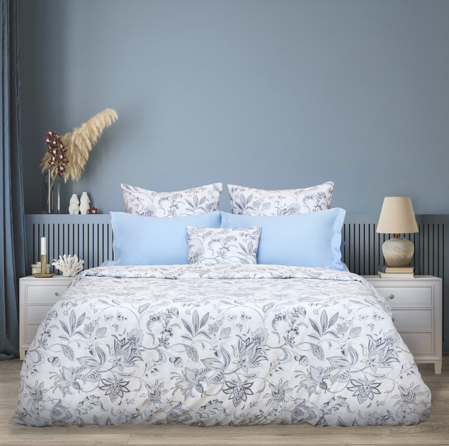 Постельное белье Azzurro, голубое - фото № 3