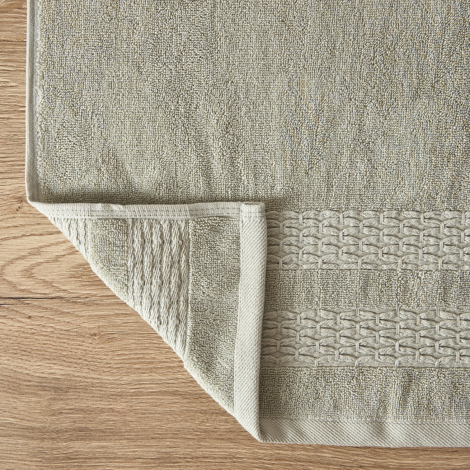 Полотенце махровое Eden, зеленое - фото № 2