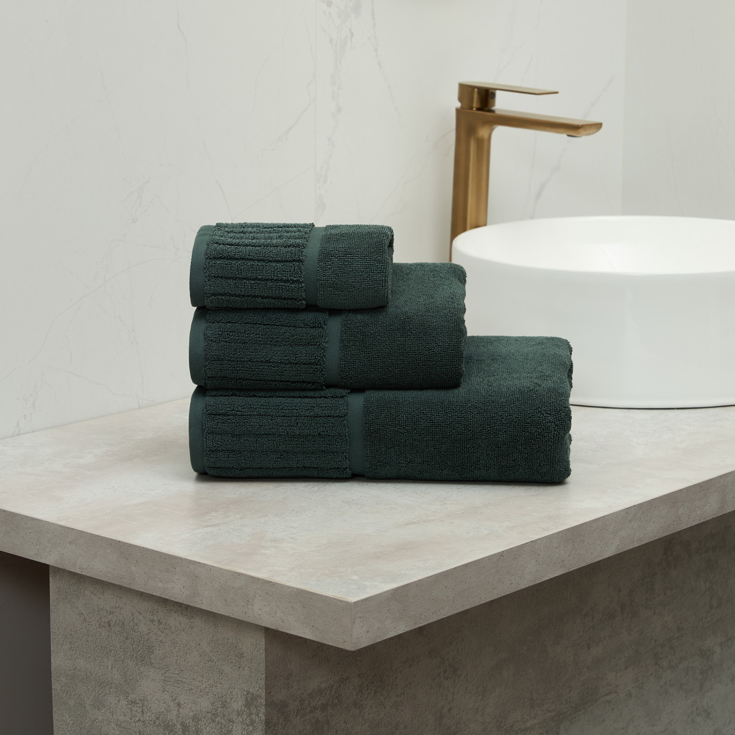 Полотенце махровое Asterio, зеленое - фото № 7