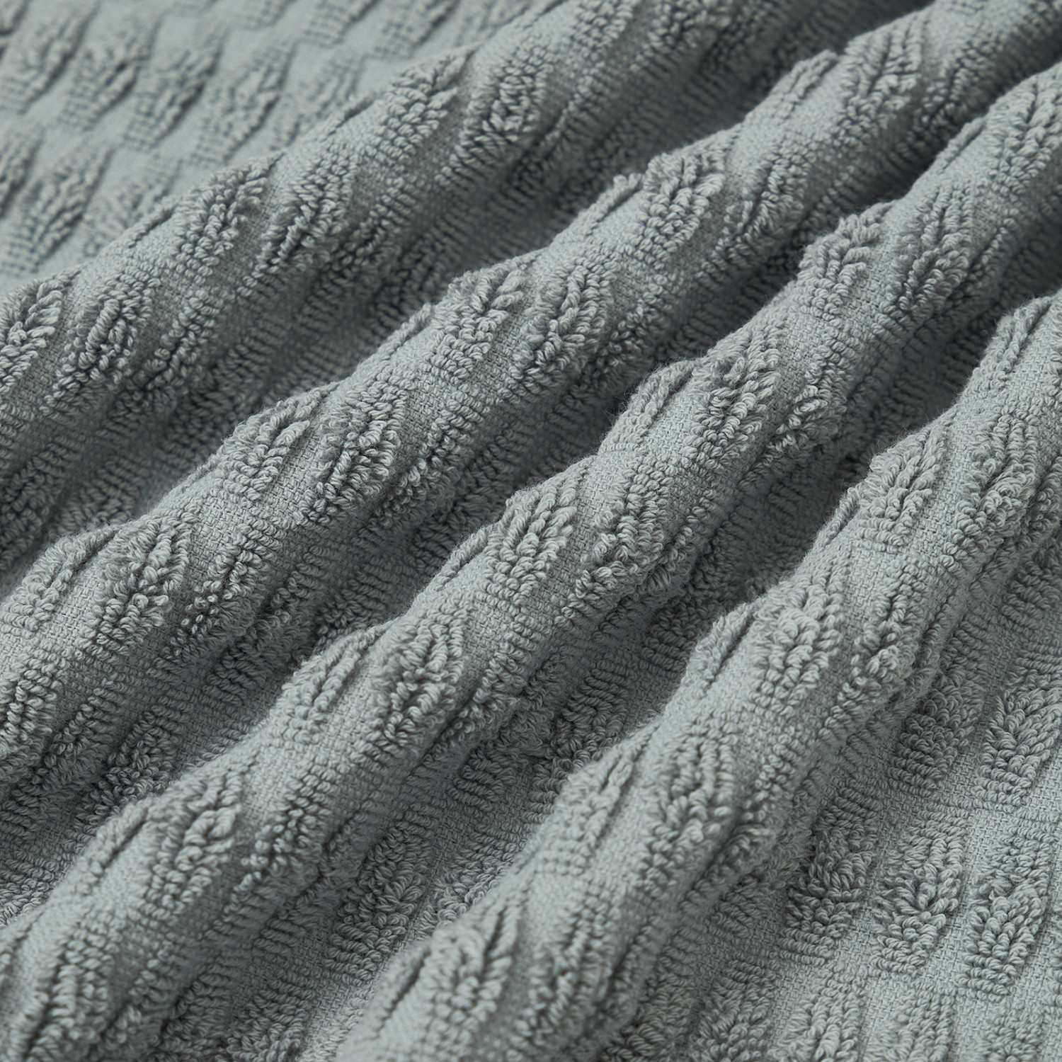 Полотенце махровое Рондо/Rondo, серое - фото № 4