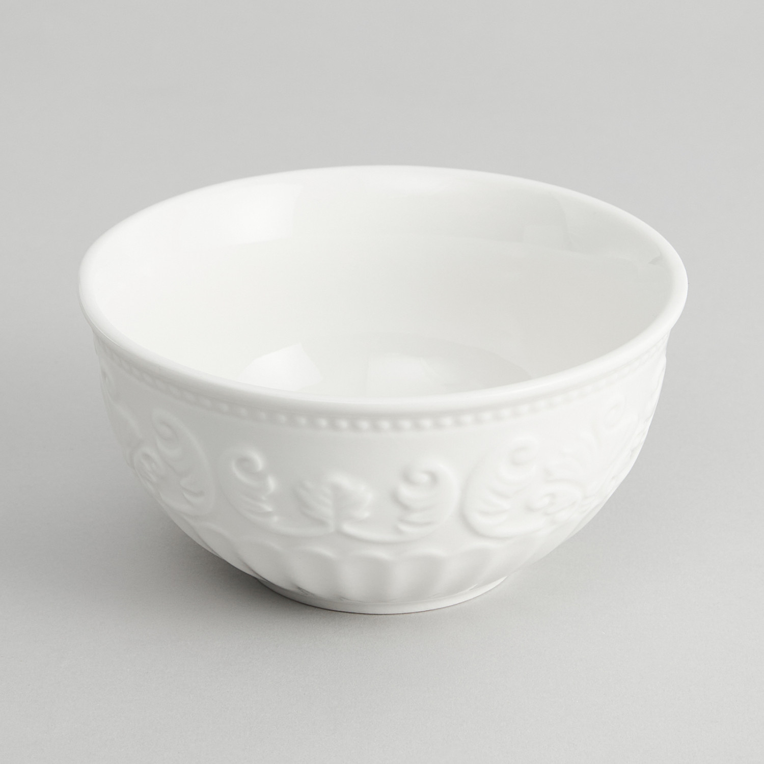 Салатник Белое тиснение/Emboss White - фото № 3