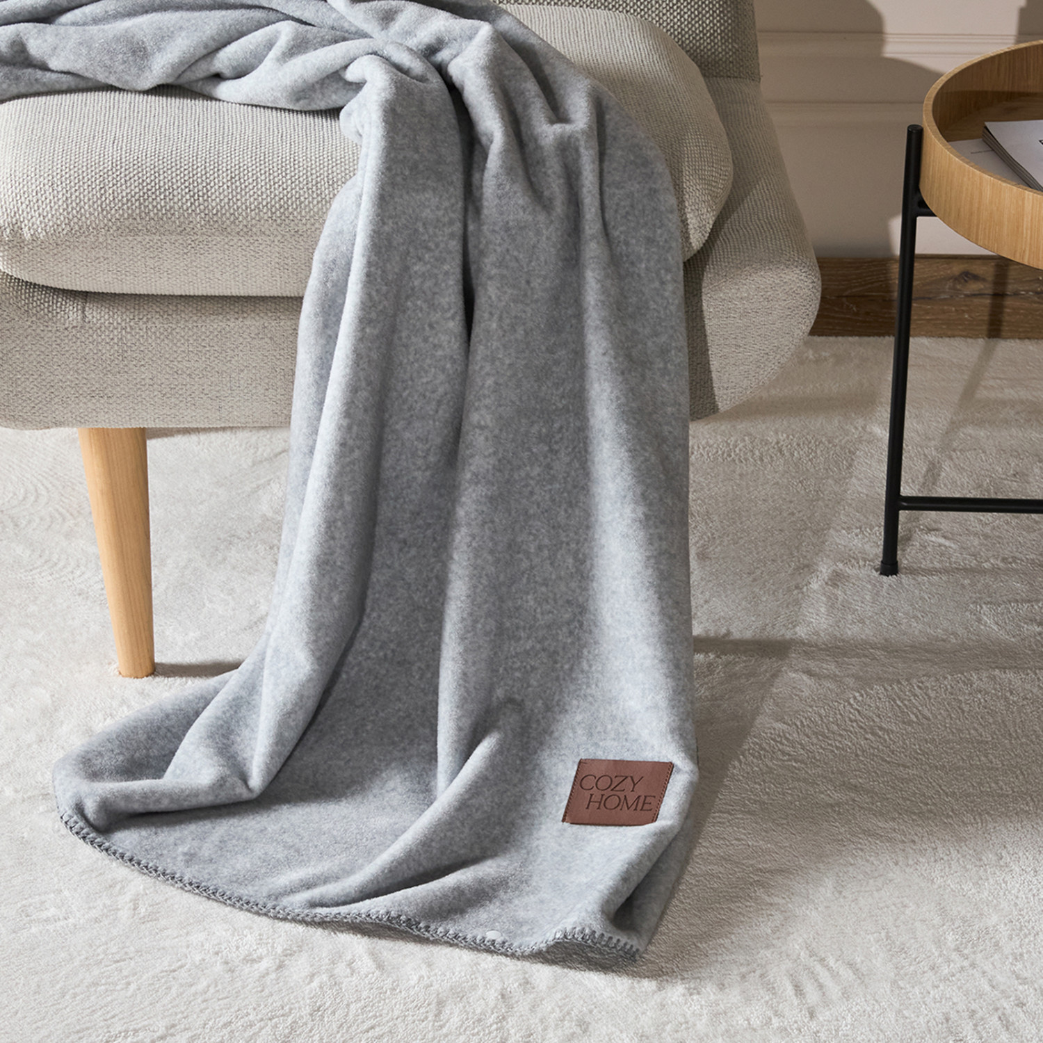 Плед Пончо/Poncho, серый - фото № 4