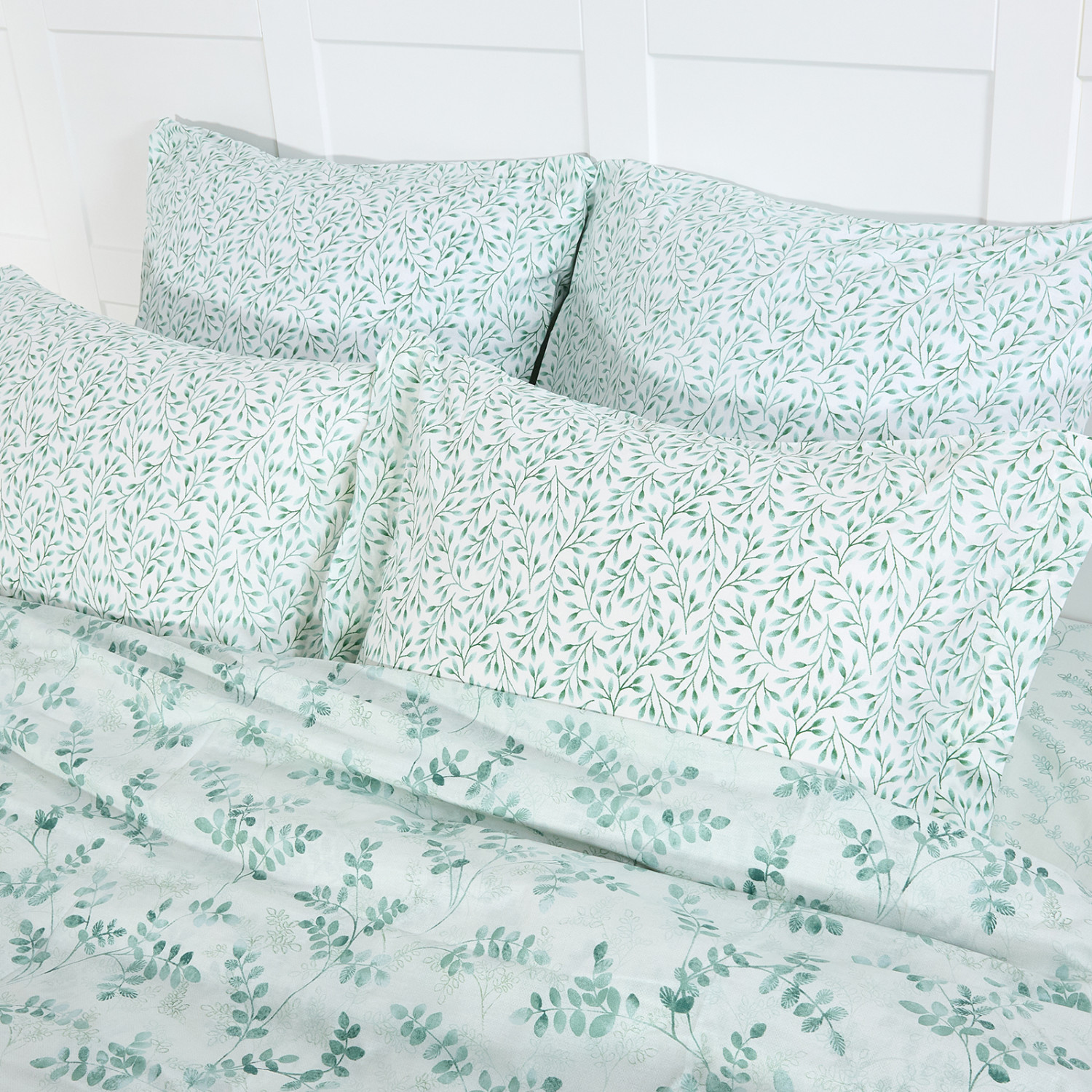 Комплект наволочек Foglio, зеленый - фото № 4