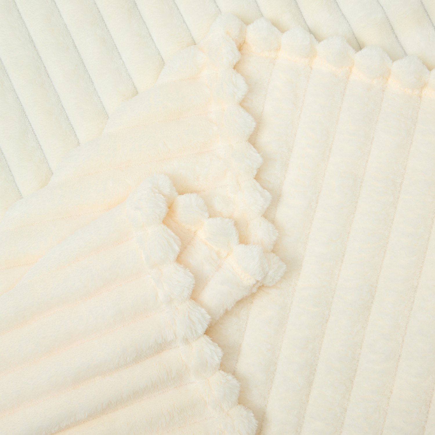 Плед Soft strip, молоко - фото № 4