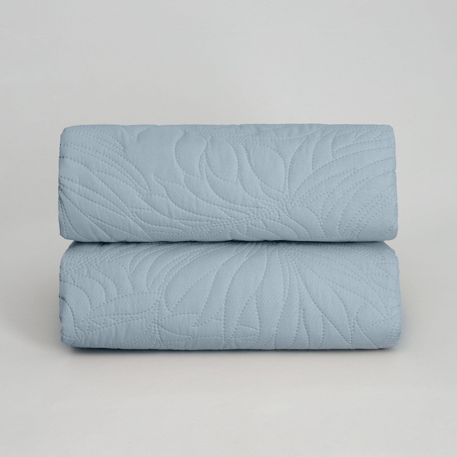 Покрывало Листочки/Fogliare, голубое - фото № 6