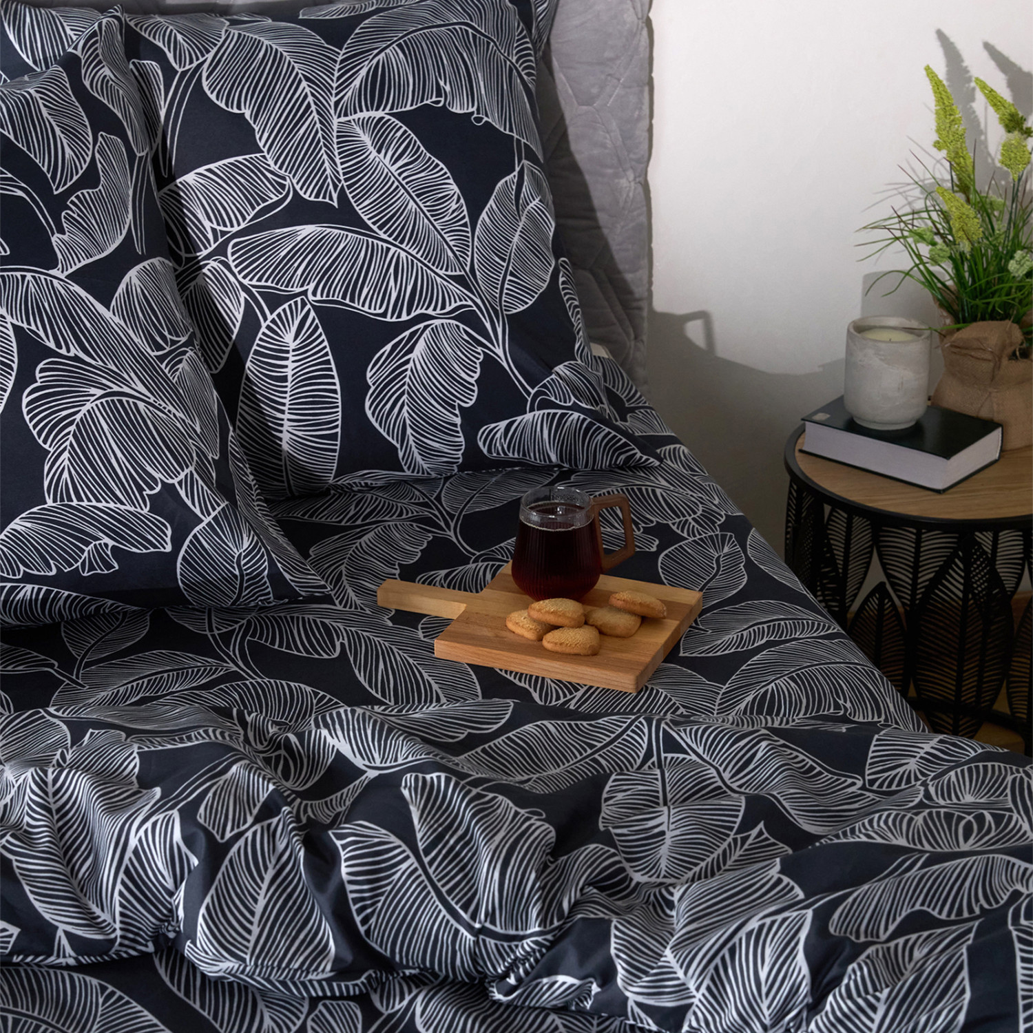 Постельное белье Floox Серые тропики - фото № 5