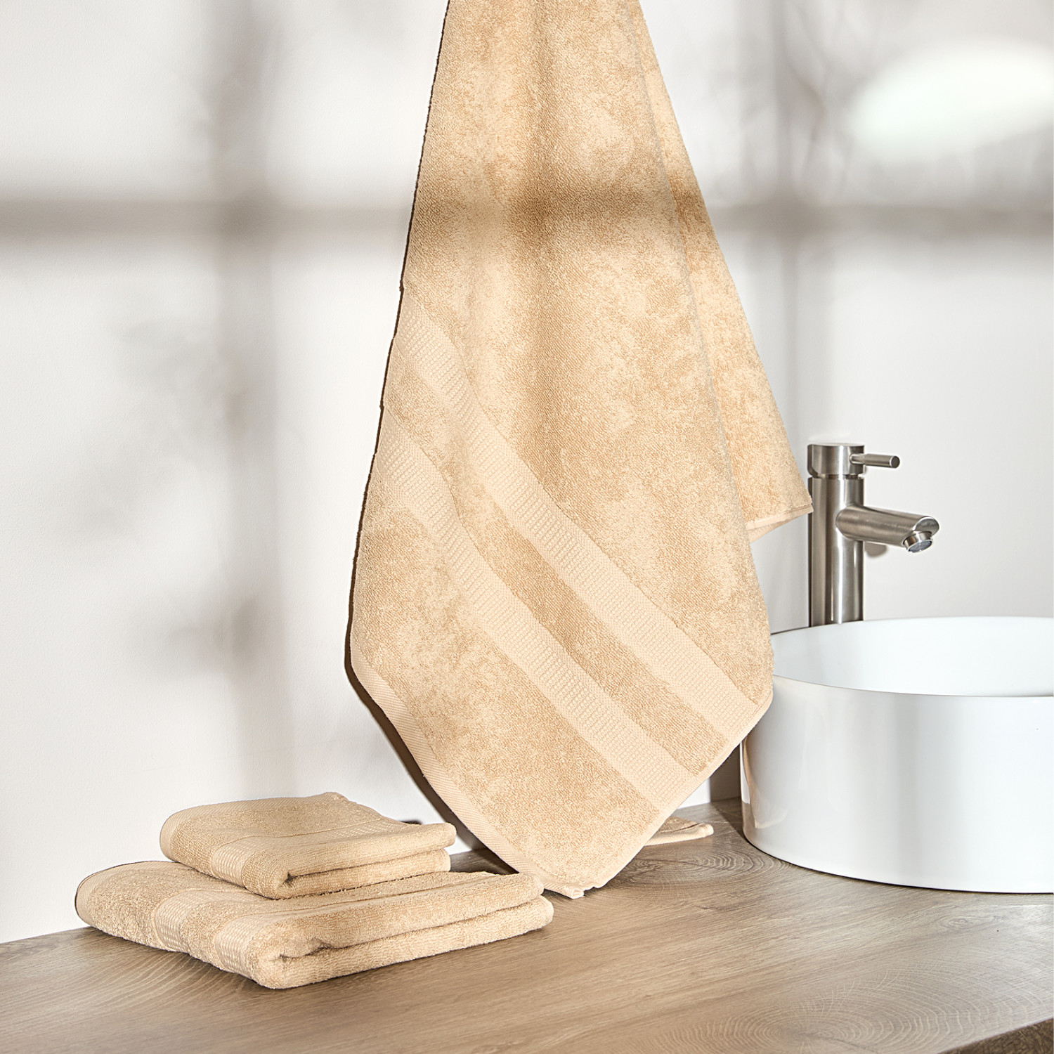 Полотенце махровое Беттин/Bettino, бежевое - фото № 2