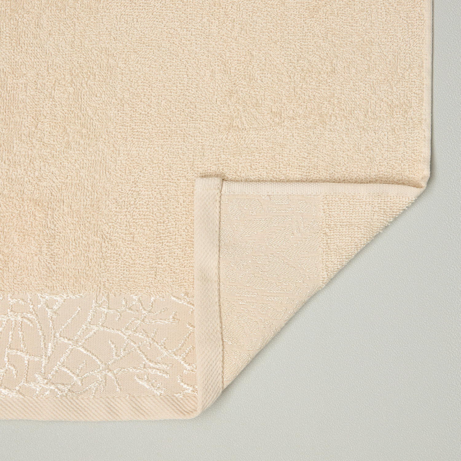 Комплект махровых полотенец Роса/Rugiada, бежевый - фото № 4