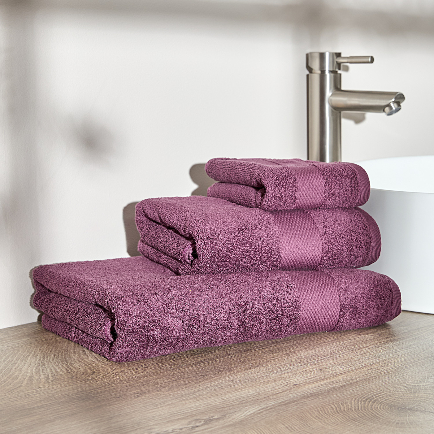 Полотенце махровое Gusto, слива - фото № 7