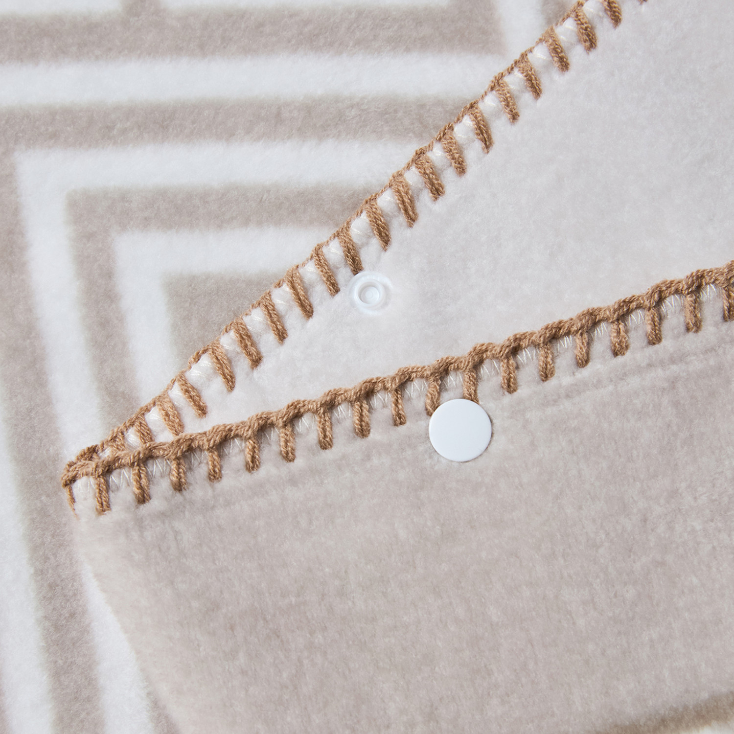 Плед Пончо/Poncho, бежевый - фото № 7