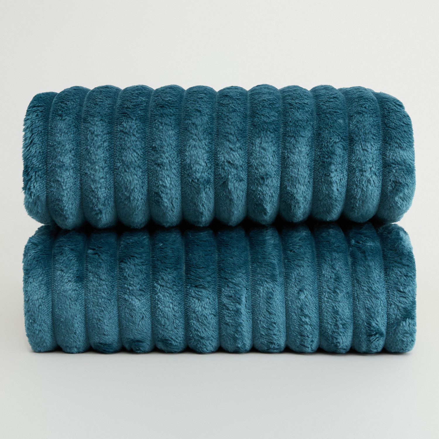 Плед Мягкая полоска/Soft strip, морская волна