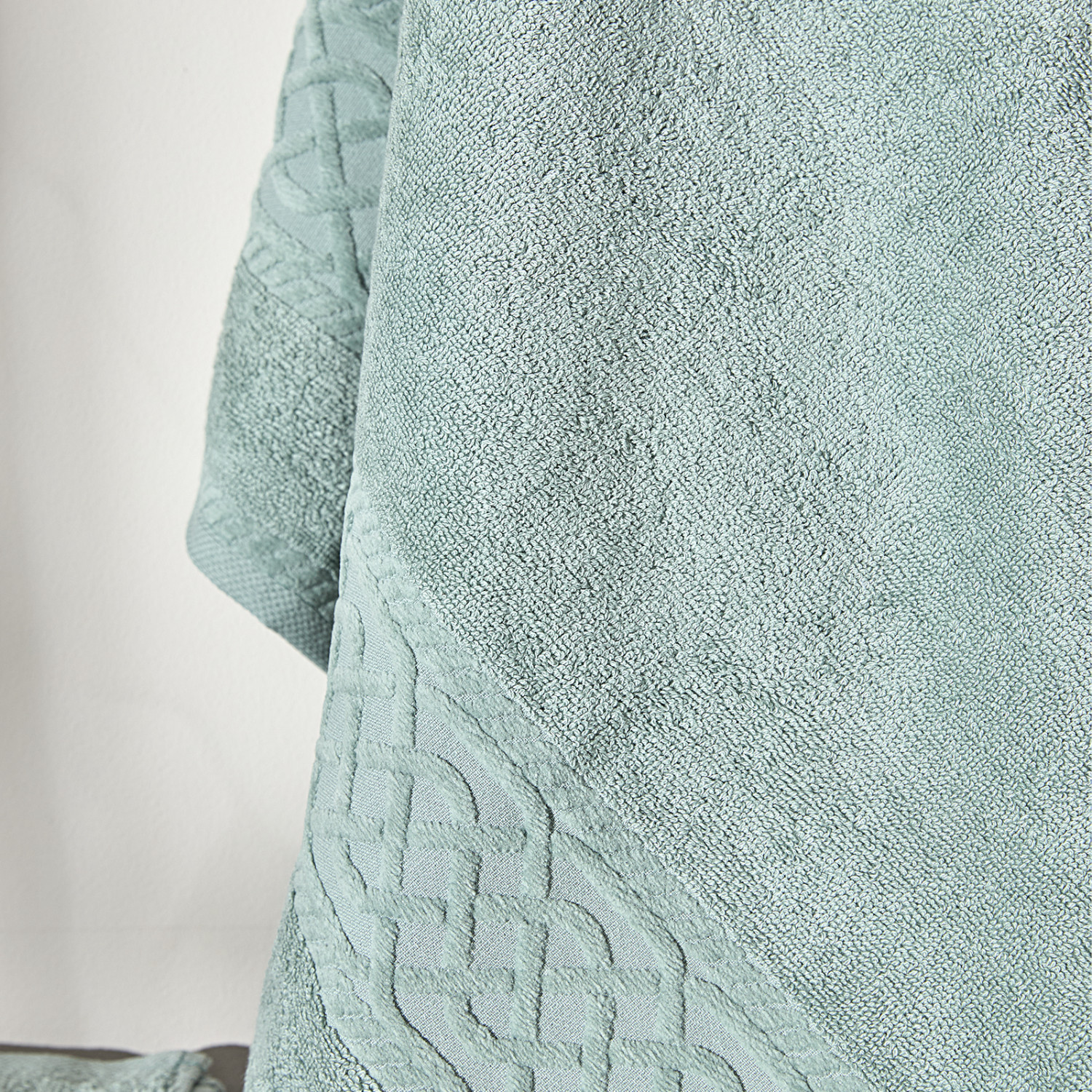 Полотенце махровое Costanza, зеленое - фото № 3